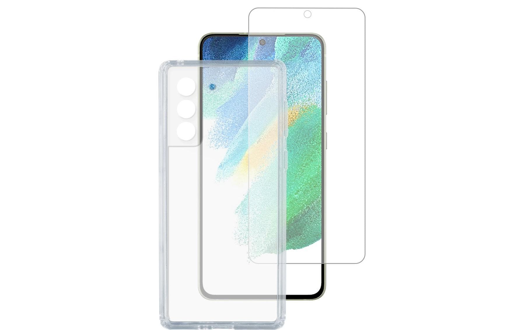 4smarts Second Glass X-Pro – Backcover – für Samsung Galaxy S21 FE, Glas+TPU, Transparent