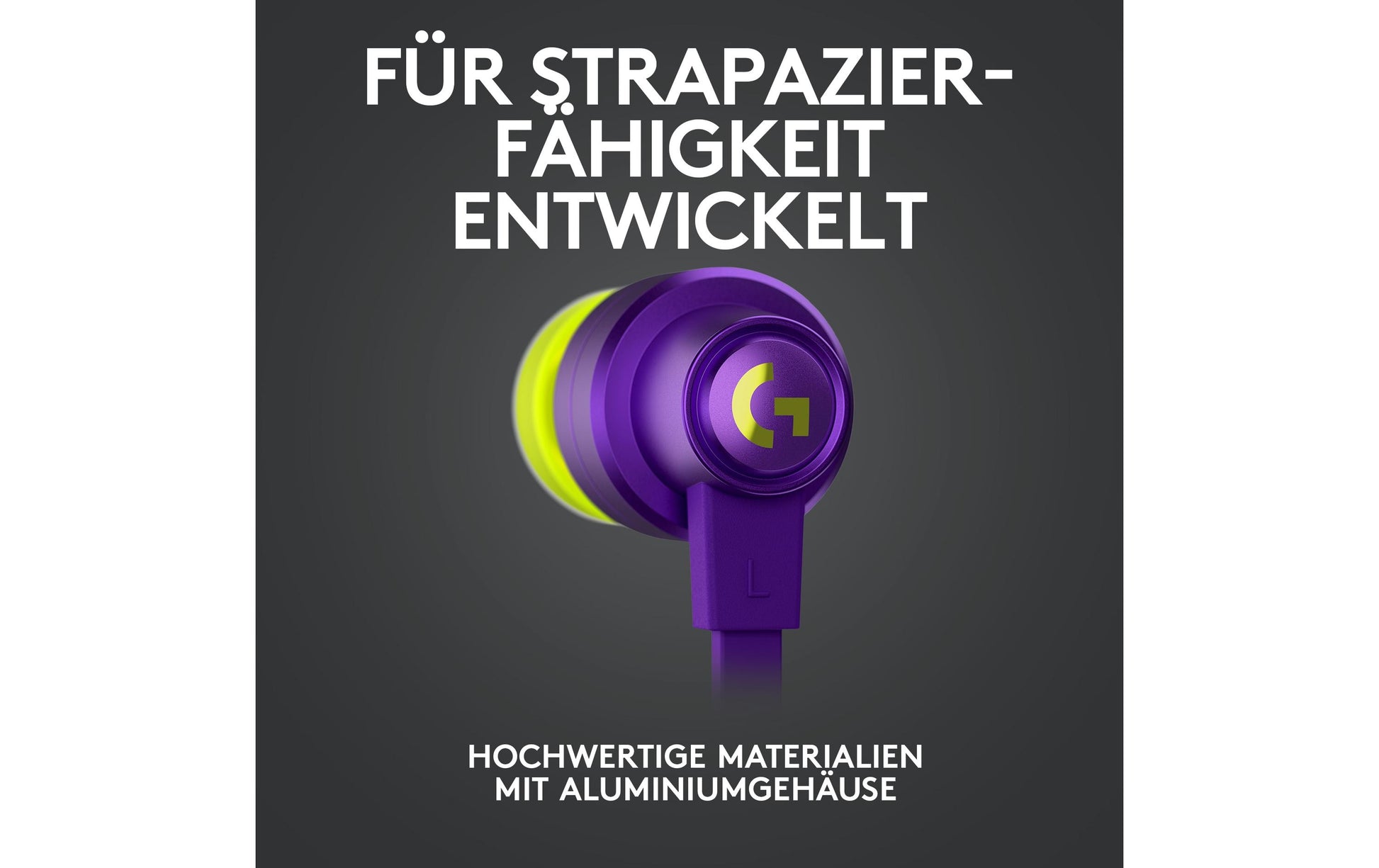 Logitech G G333 Gaming-Headset – In-Ear, Stereo, Kabelgebunden, 3,5 mm Klinke, Violett