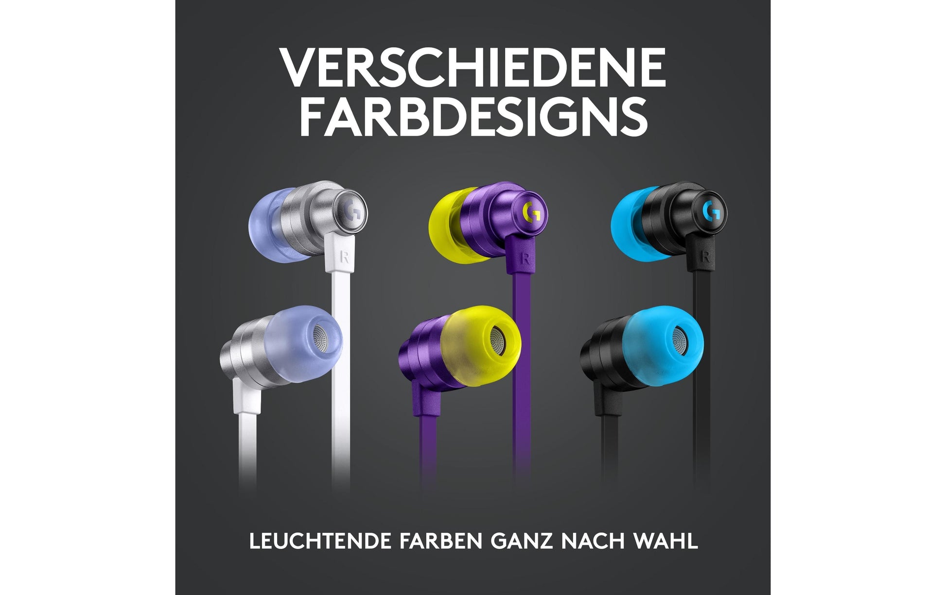 Logitech G G333 Gaming-Headset – In-Ear, Stereo, Kabelgebunden, 3,5 mm Klinke, Violett