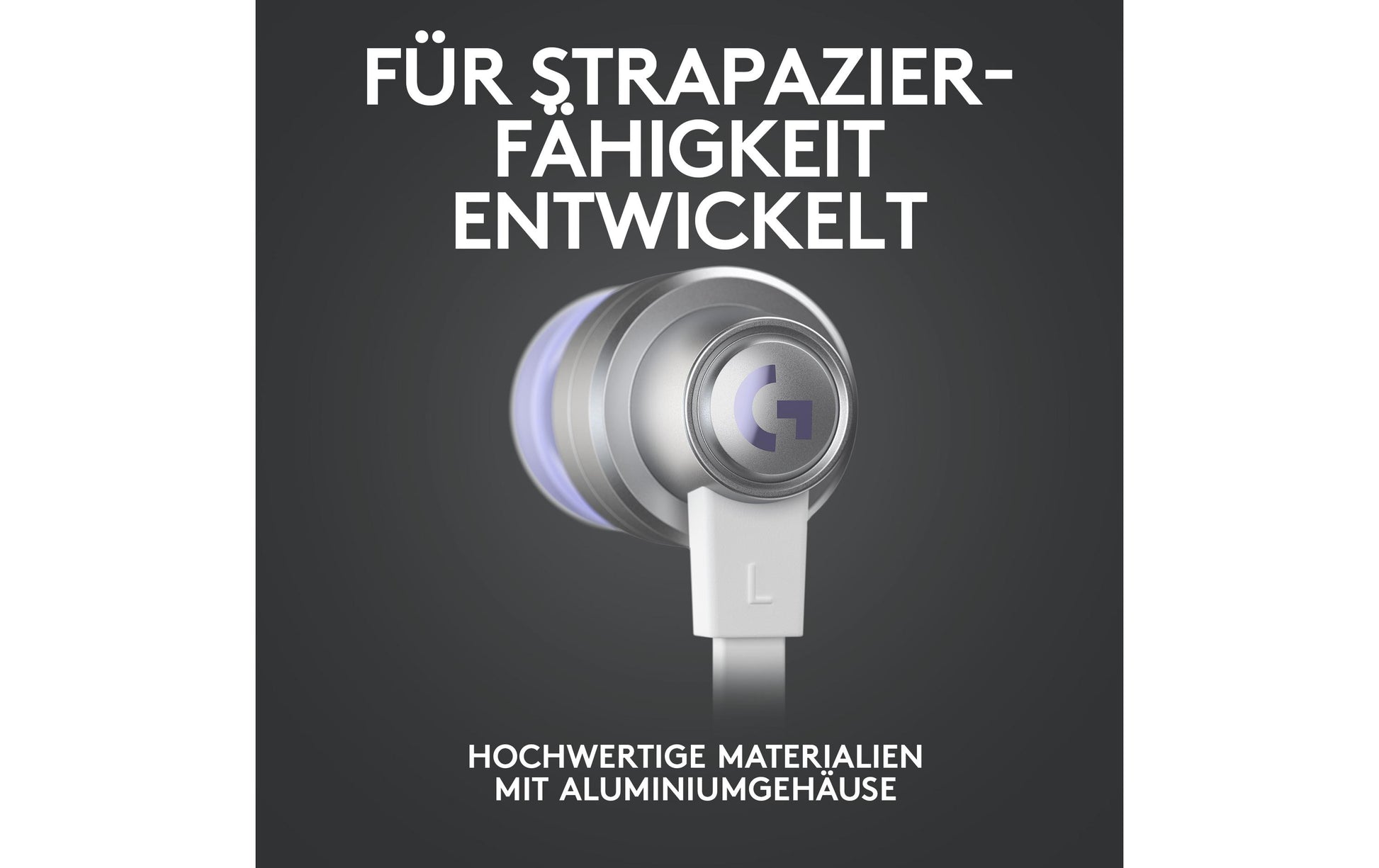 Logitech G G333 Gaming-Headset – In-Ear, Stereo, Kabelgebunden, 3,5 mm Klinke, für PC, Mobilgeräte, Xbox u. a., Weiss