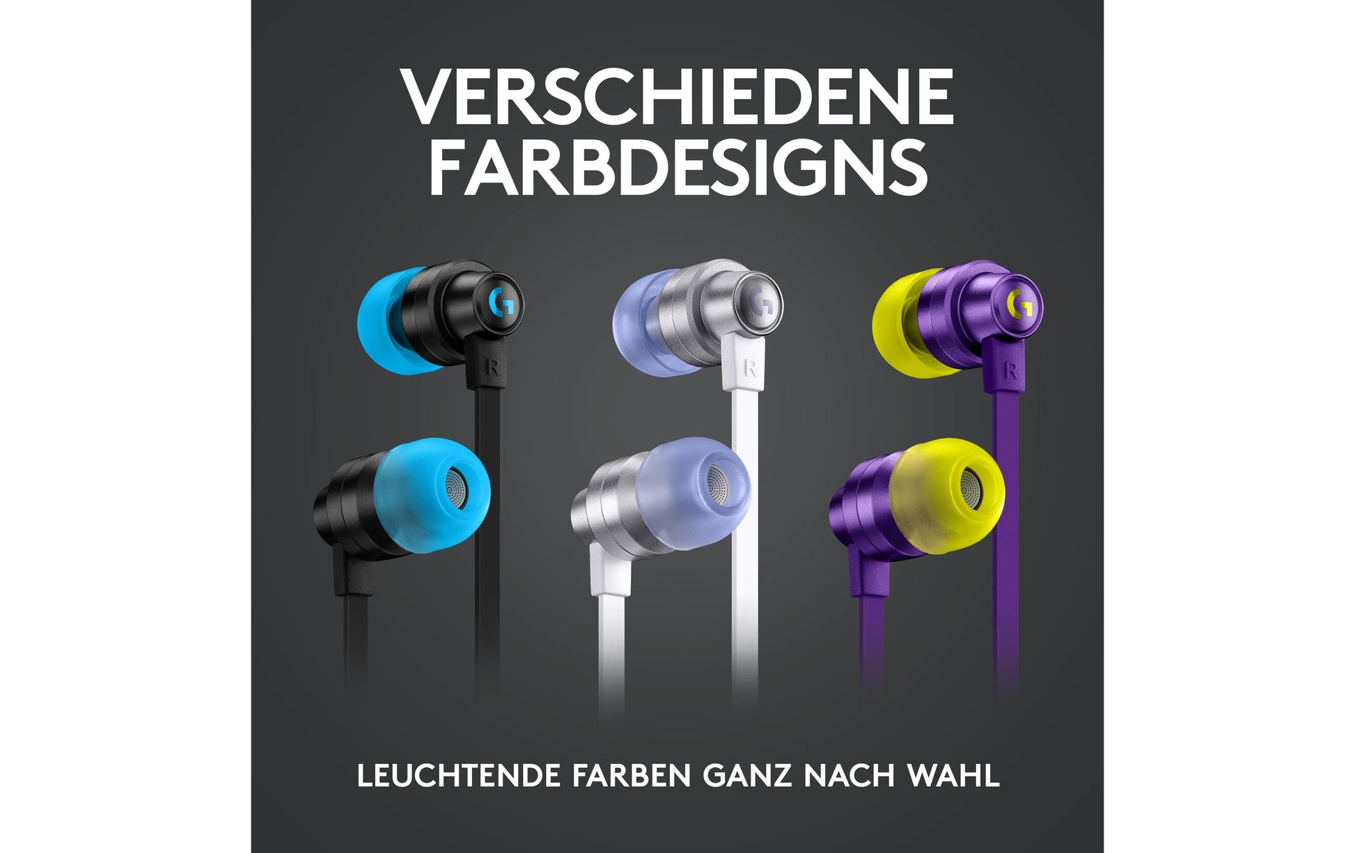 Logitech G G333 Gaming-Headset – In-Ear, Stereo, Kabelgebunden, 3,5 mm Klinke, für PC, Mobilgeräte, Xbox u. a., Weiss