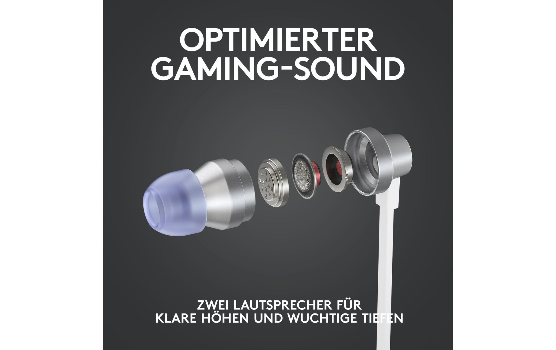 Logitech G G333 Gaming-Headset – In-Ear, Stereo, Kabelgebunden, 3,5 mm Klinke, für PC, Mobilgeräte, Xbox u. a., Weiss
