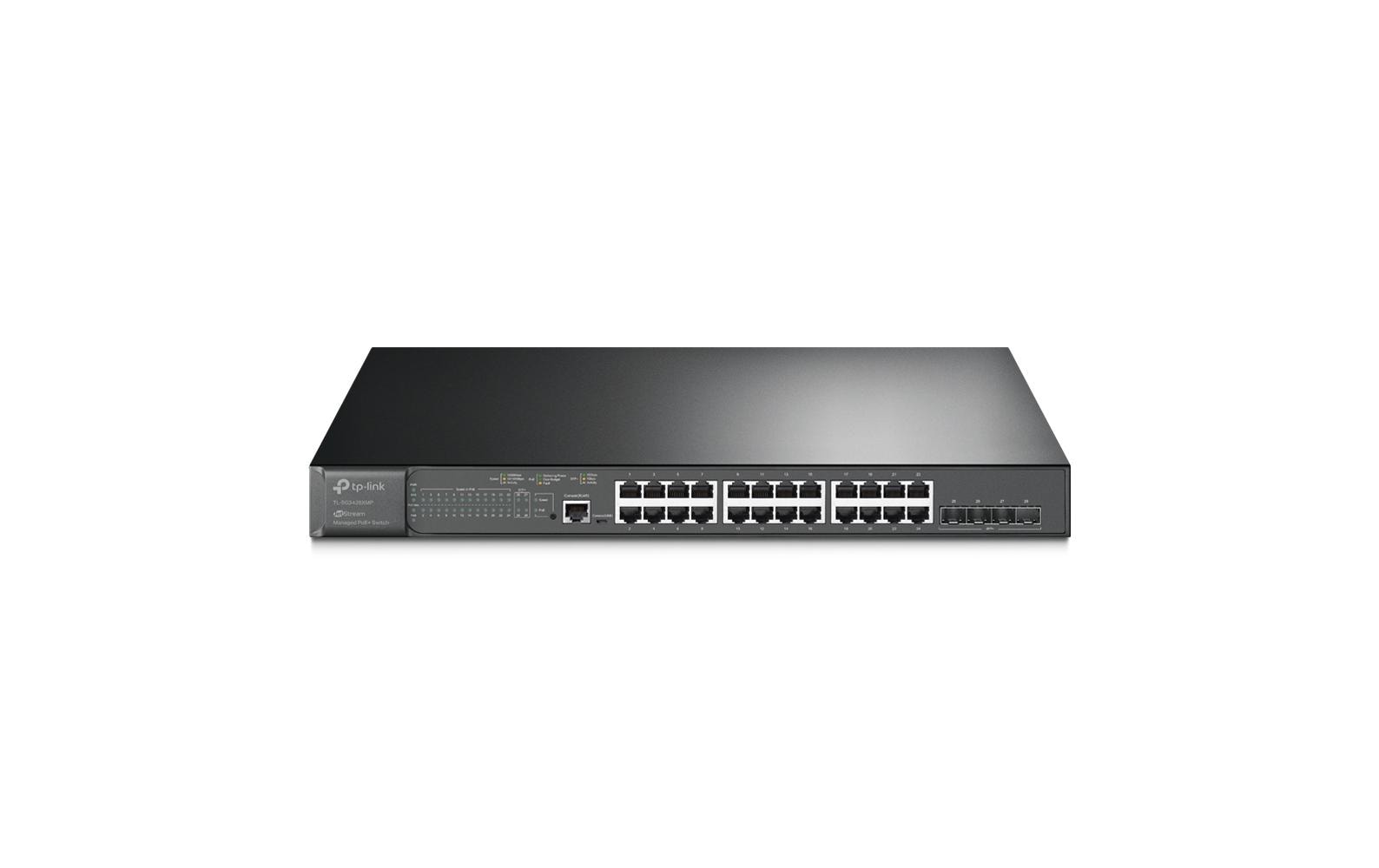 TP-Link SG3428XMP – Managed L2+ Switch – 24× 1G, 4× SFP+, PoE+, PoE Budget 384 W, 1U