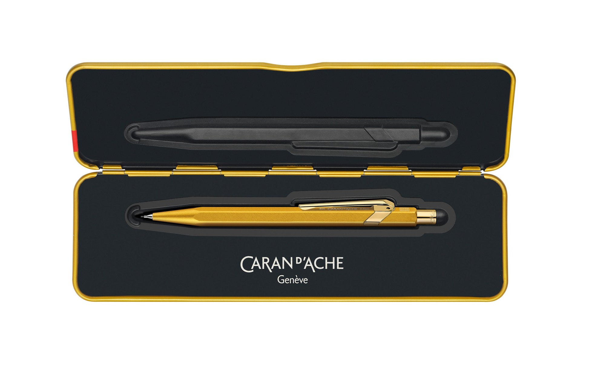 Caran d-Ache Caran d'Ache 849 Premium Goldbar Druckbleistift – 0,7 mm – Aluminium – Gold – Mit Radierer