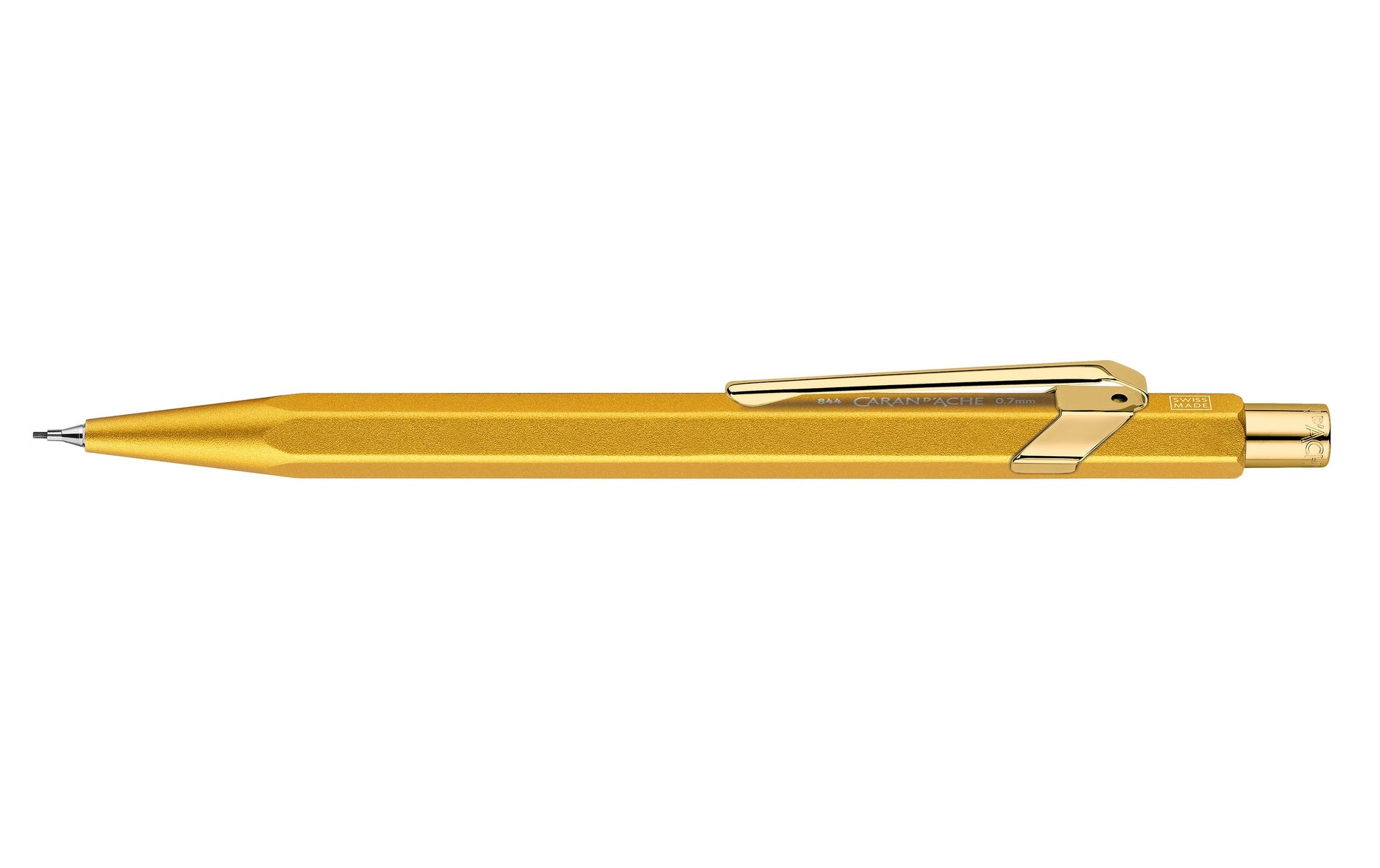 Caran d-Ache Caran d'Ache 849 Premium Goldbar Druckbleistift – 0,7 mm – Aluminium – Gold – Mit Radierer