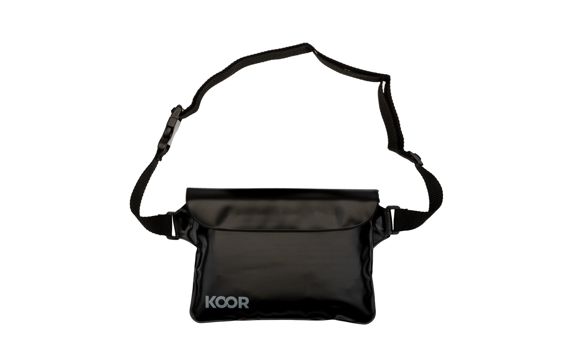 KOOR Pouch/Umhängetasche – für Smartphones, PVC, Schwarz, wasserfest, mit Schultergurt