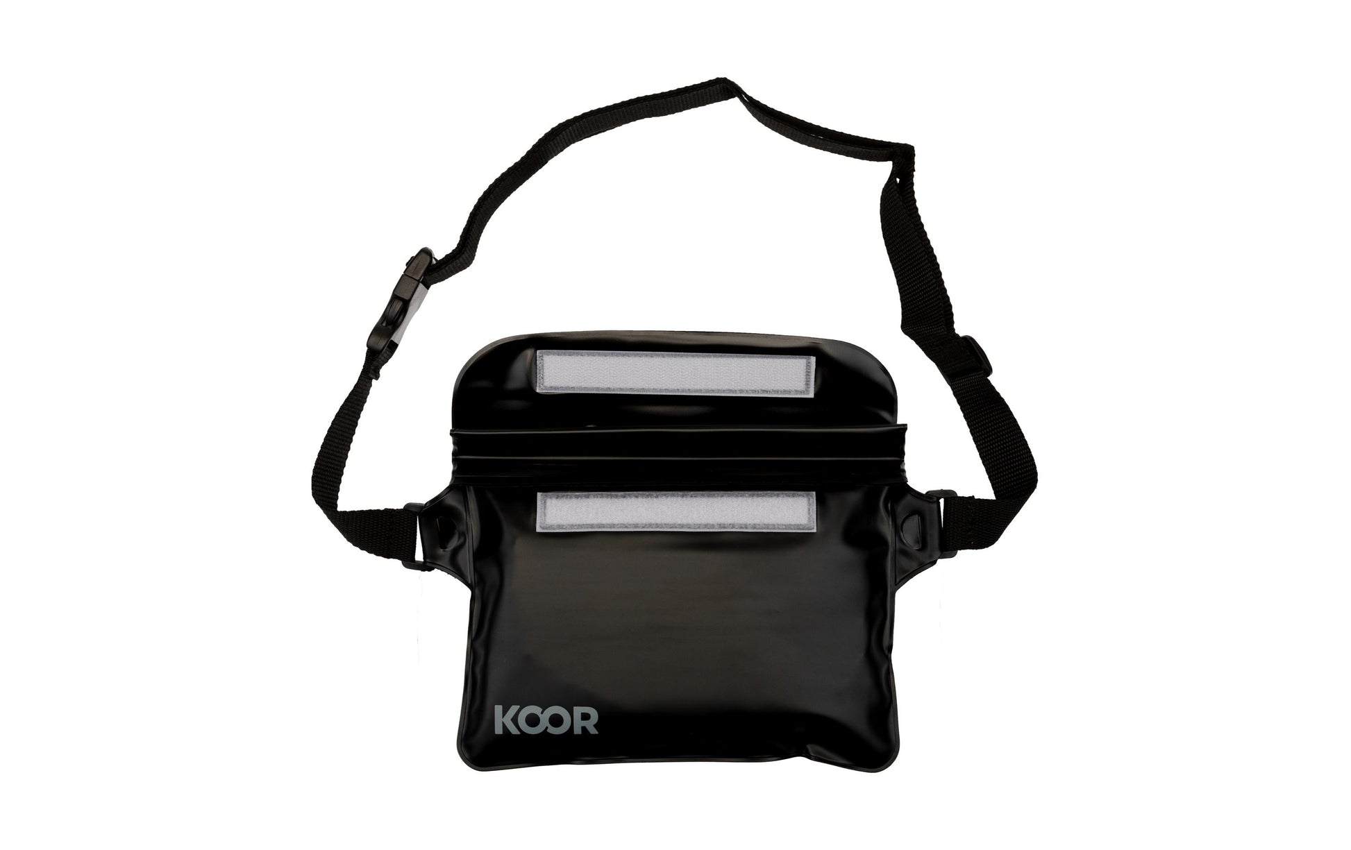 KOOR Pouch/Umhängetasche – für Smartphones, PVC, Schwarz, wasserfest, mit Schultergurt