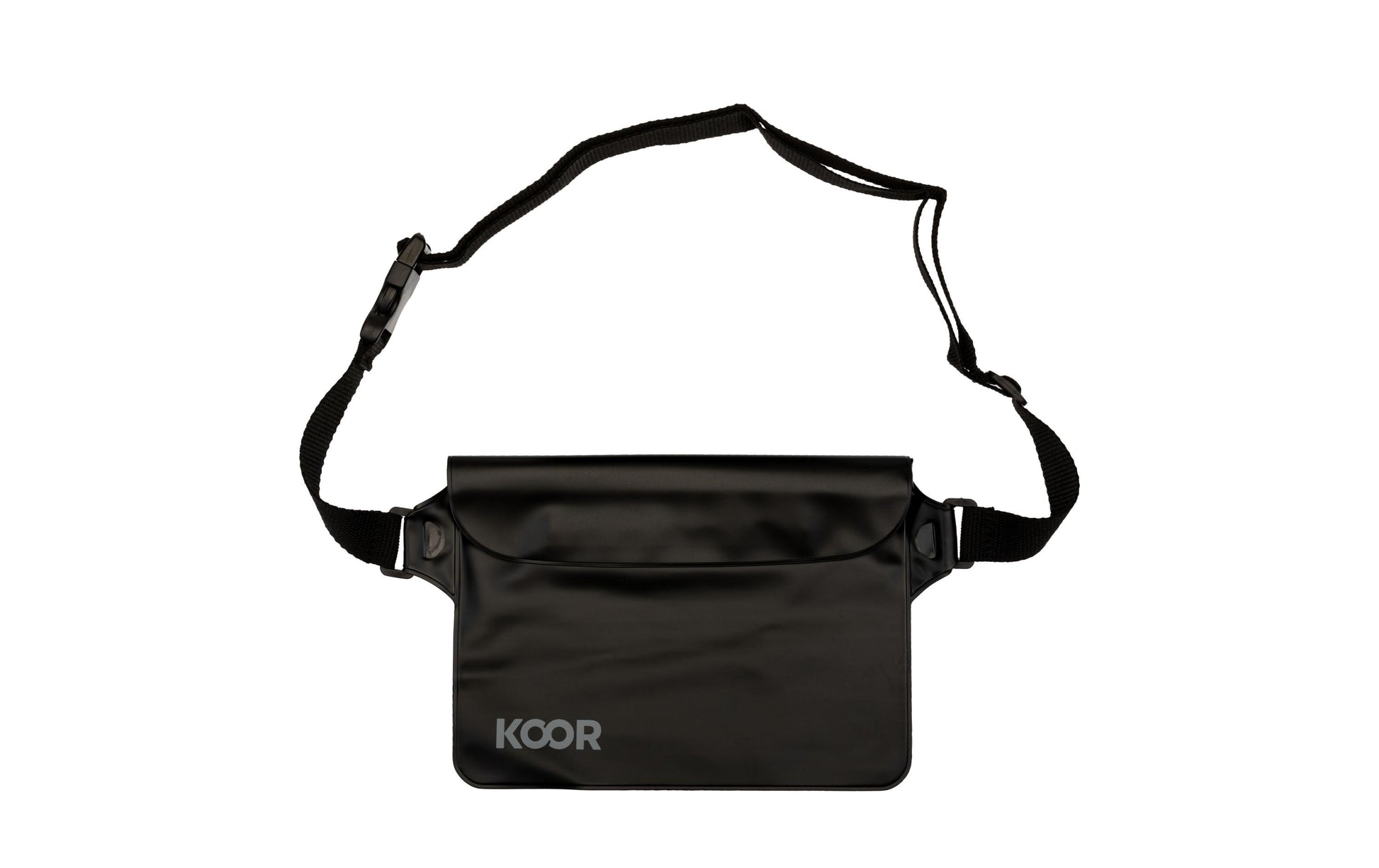 KOOR Pouch/Umhängetasche – für Smartphones, PVC, Schwarz, wasserfest, mit Schultergurt