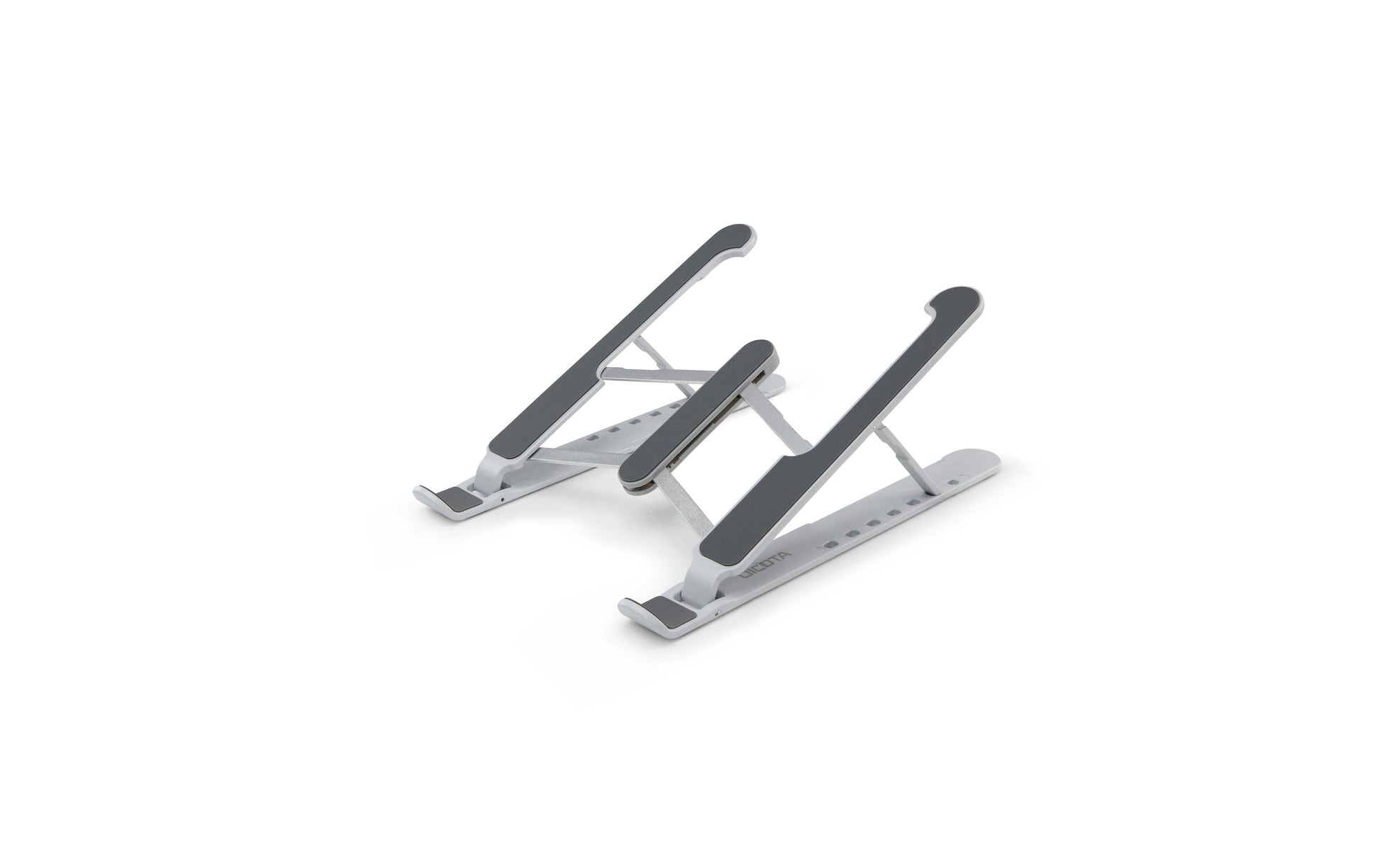 DICOTA Laptop-Ständer – für Laptops und Tablets – 7 Höhenstufen, faltbar – Schwarz/Silber