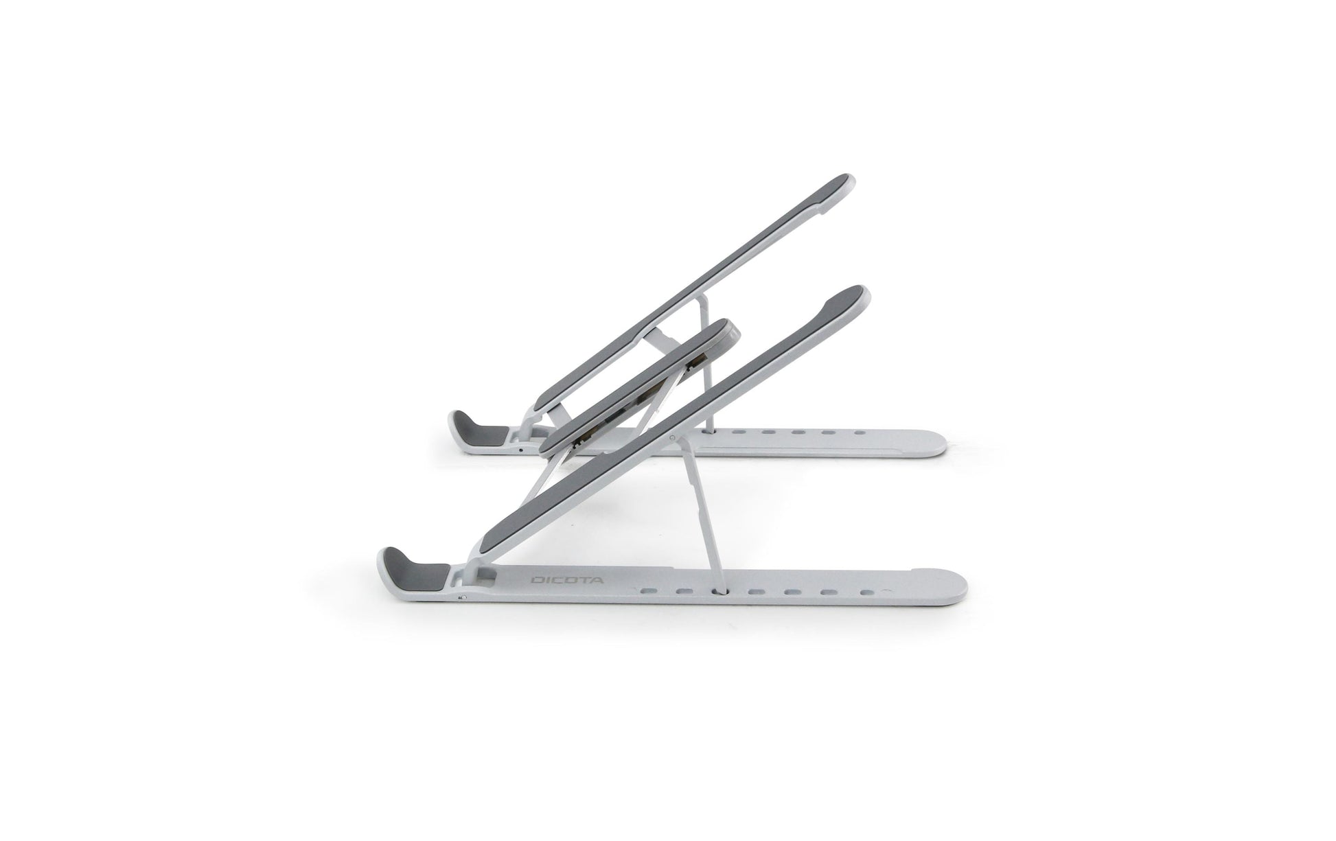 DICOTA Laptop-Ständer – für Laptops und Tablets – 7 Höhenstufen, faltbar – Schwarz/Silber