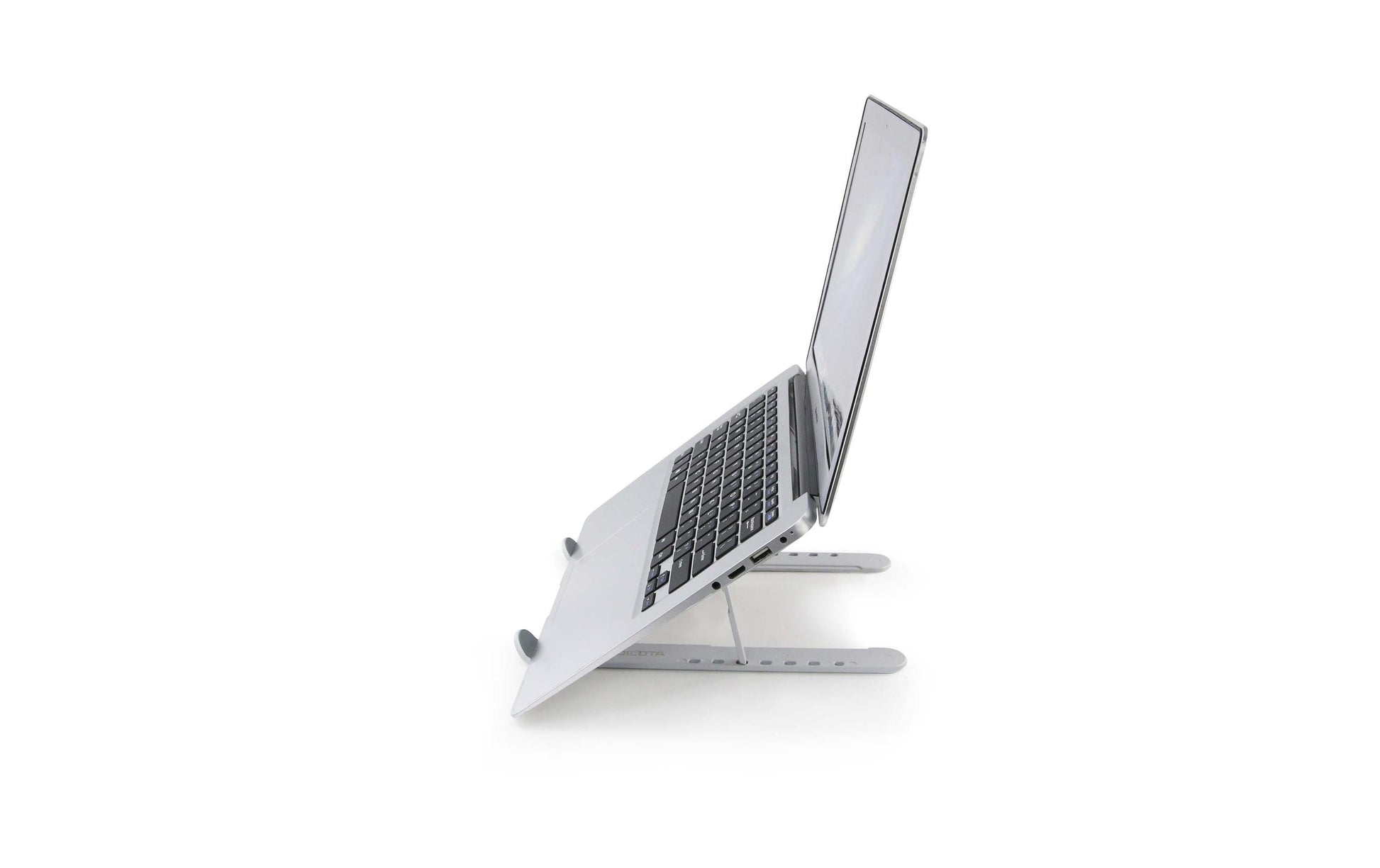 DICOTA Laptop-Ständer – für Laptops und Tablets – 7 Höhenstufen, faltbar – Schwarz/Silber