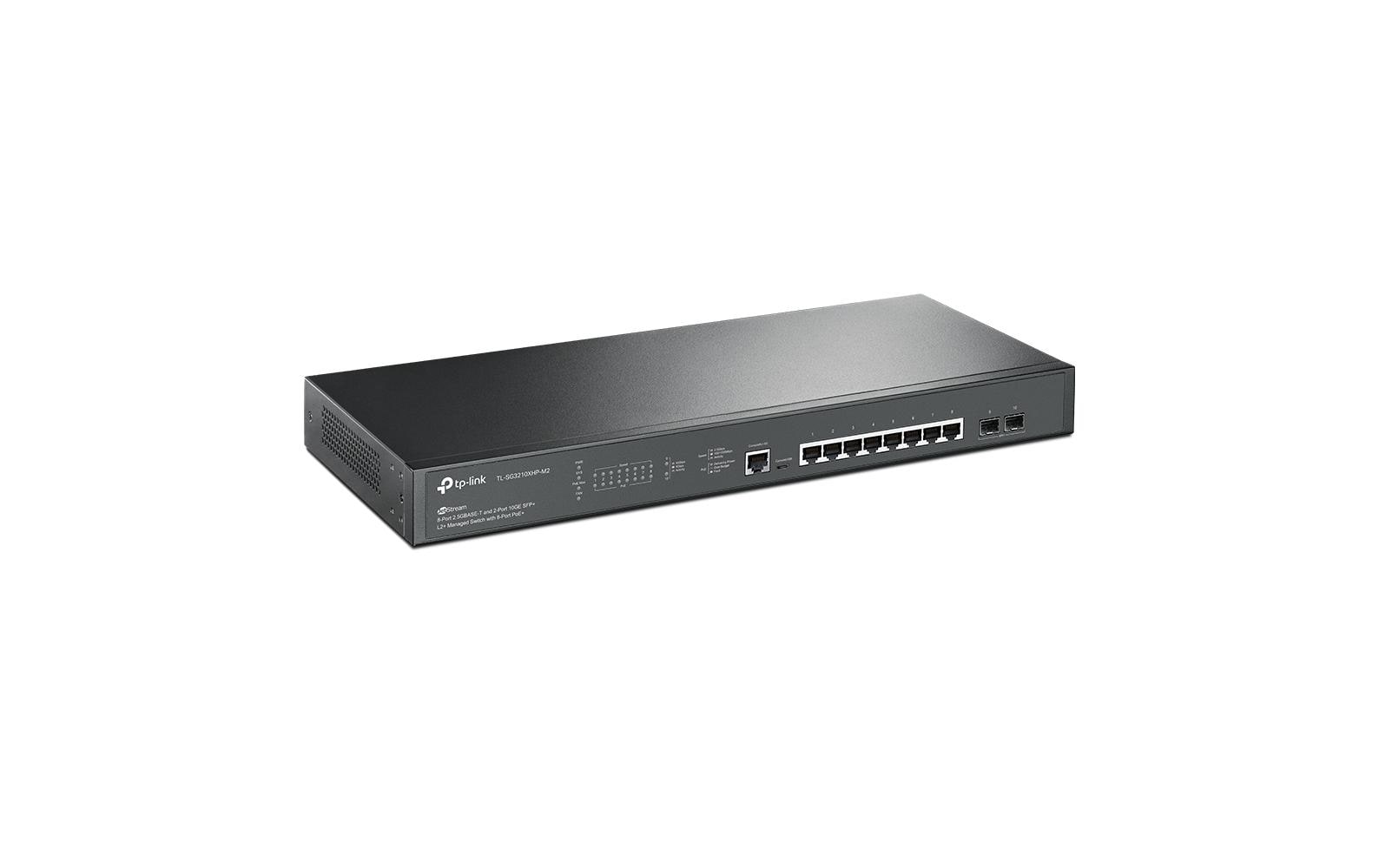 TP-Link SG3210XHP-M2 – Managed Switch – 8×2.5G, 2×SFP+, L2+, PoE+ 240 W, 1U
