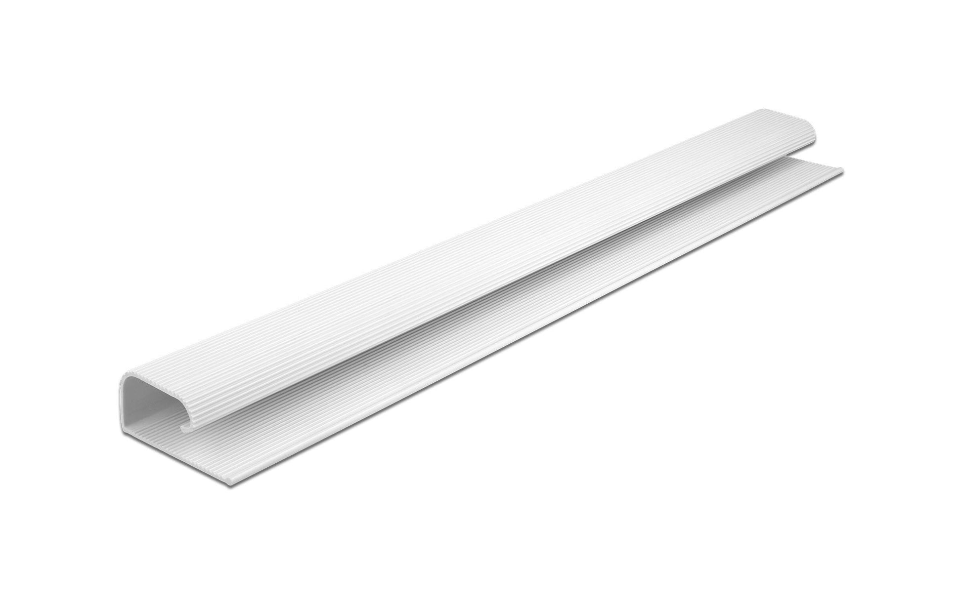 DeLOCK Untertisch-Kabelwanne – 400×57×25 mm – PVC – Weiss, 2 Stk.