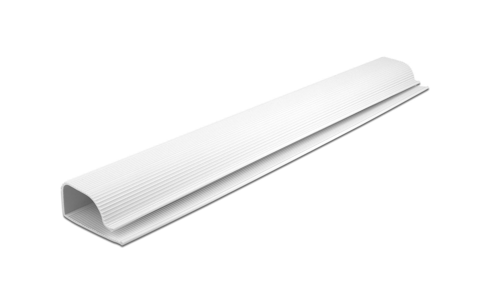 DeLOCK Untertisch-Kabelwanne – 400 × 63 × 28 mm – PVC – Weiss, 2 Stk.
