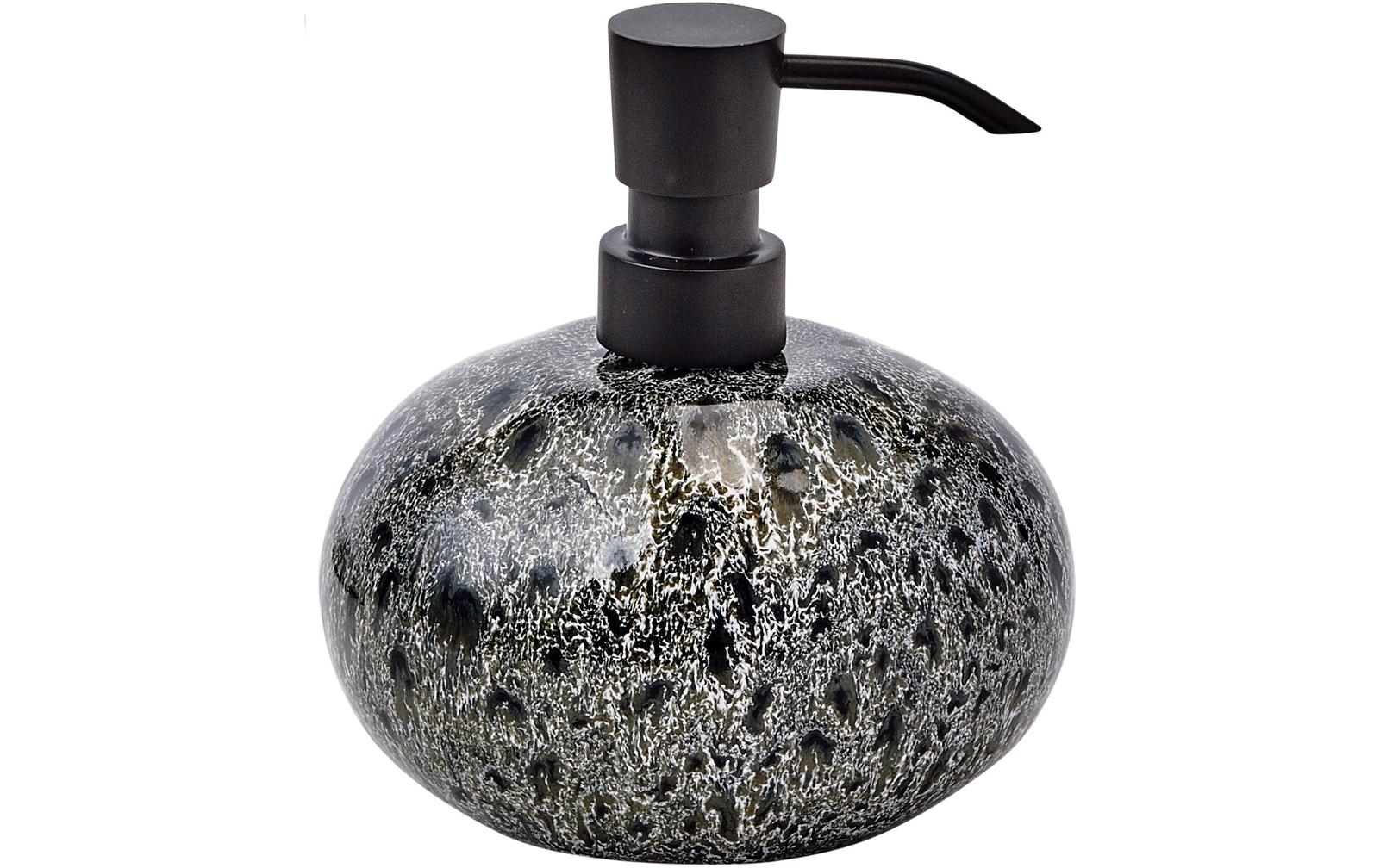 Aquanova Ugo Seifenspender – Steingut, Schwarz, 500 ml