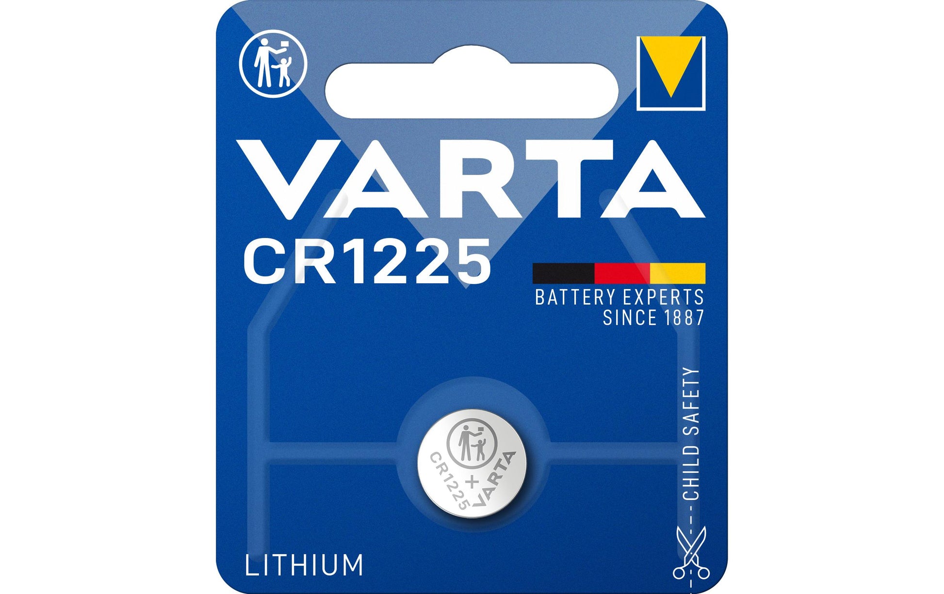 Varta Knopfzelle CR1225, Lithium-Mangandioxid, 3 V – 1 Stk.