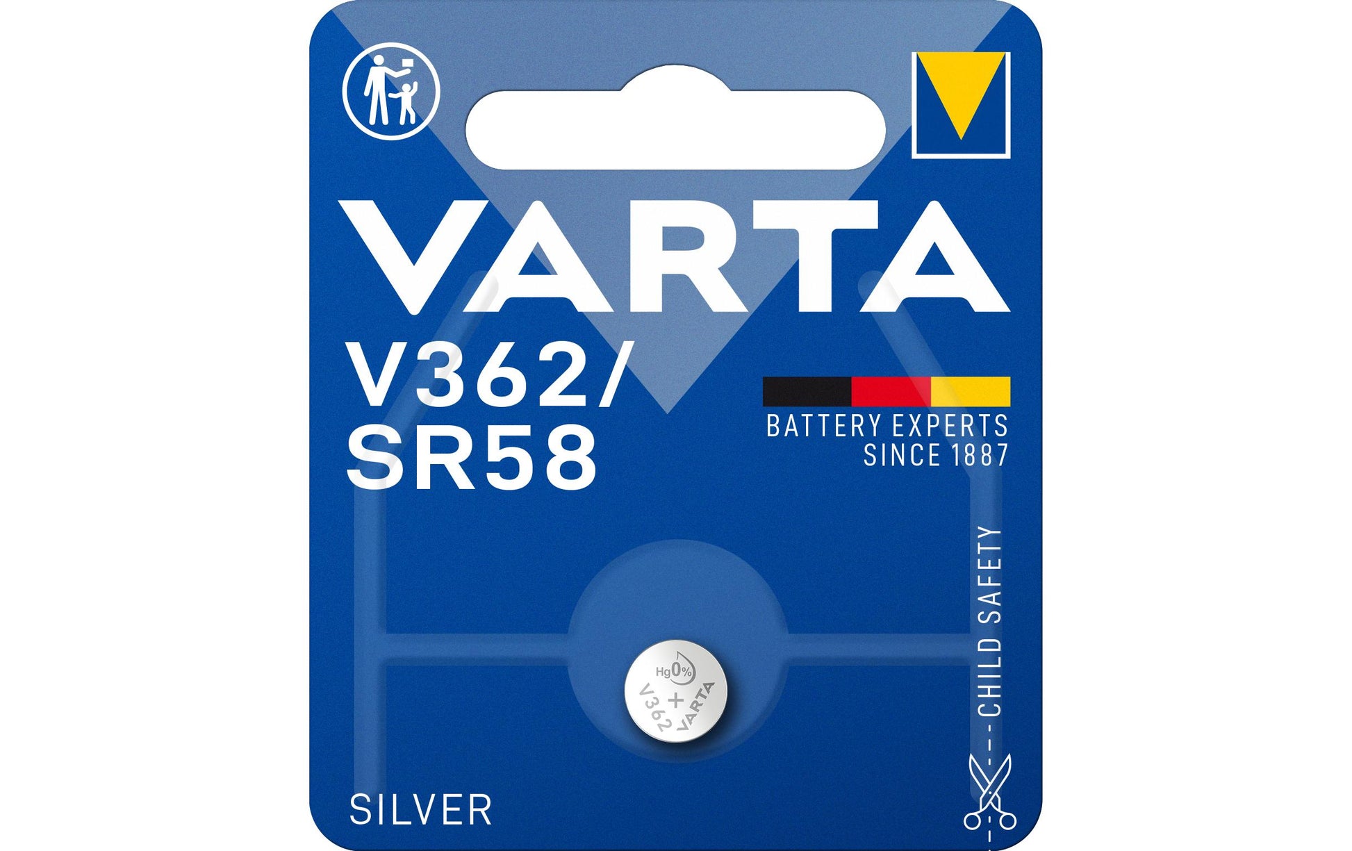 VARTA Knopfzelle V362, Silberoxid, 1,55 V – 1 Stk.