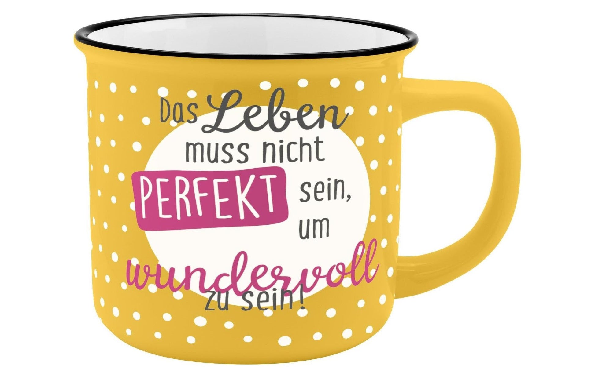 Sheepworld Becher – 350 ml, Ø 9,0 cm, H 8,4 cm, Porzellan, Gelb, spülmaschinenfest, mikrowellengeeignet