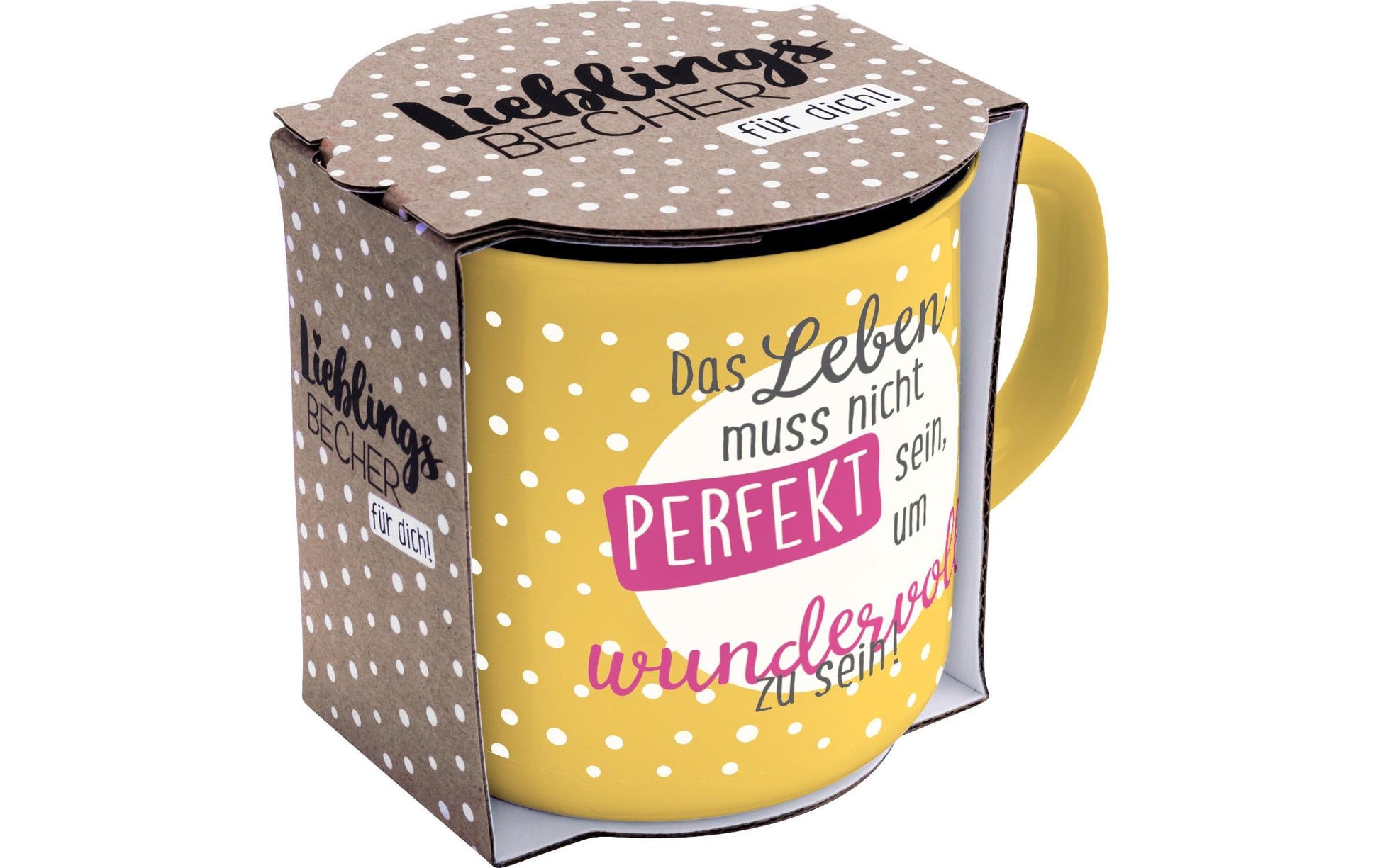 Sheepworld Becher – 350 ml, Ø 9,0 cm, H 8,4 cm, Porzellan, Gelb, spülmaschinenfest, mikrowellengeeignet