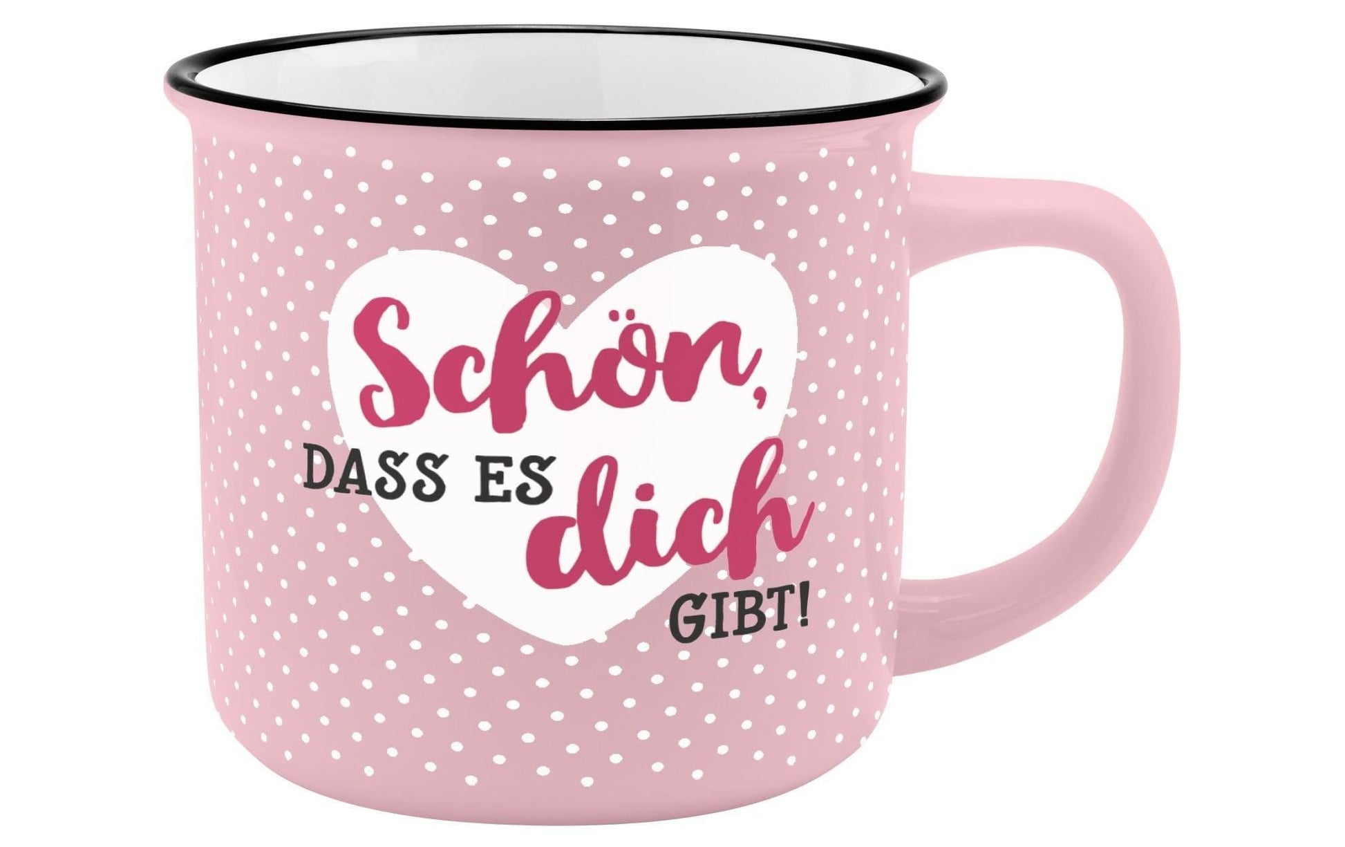 Sheepworld Tasse – 350 ml, Ø 9,0 cm, H 8,4 cm, Knochenporzellan, rosa, mit Henkel, spülmaschinenfest