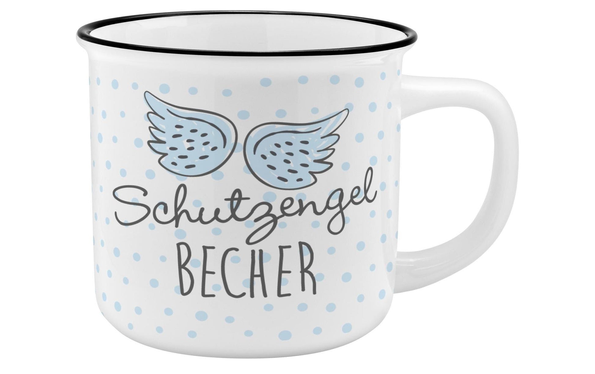 Sheepworld Becher Schutzengel – 350 ml, Ø 9 cm, Porzellan, Weiss, spülmaschinenfest, mikrowellengeeignet