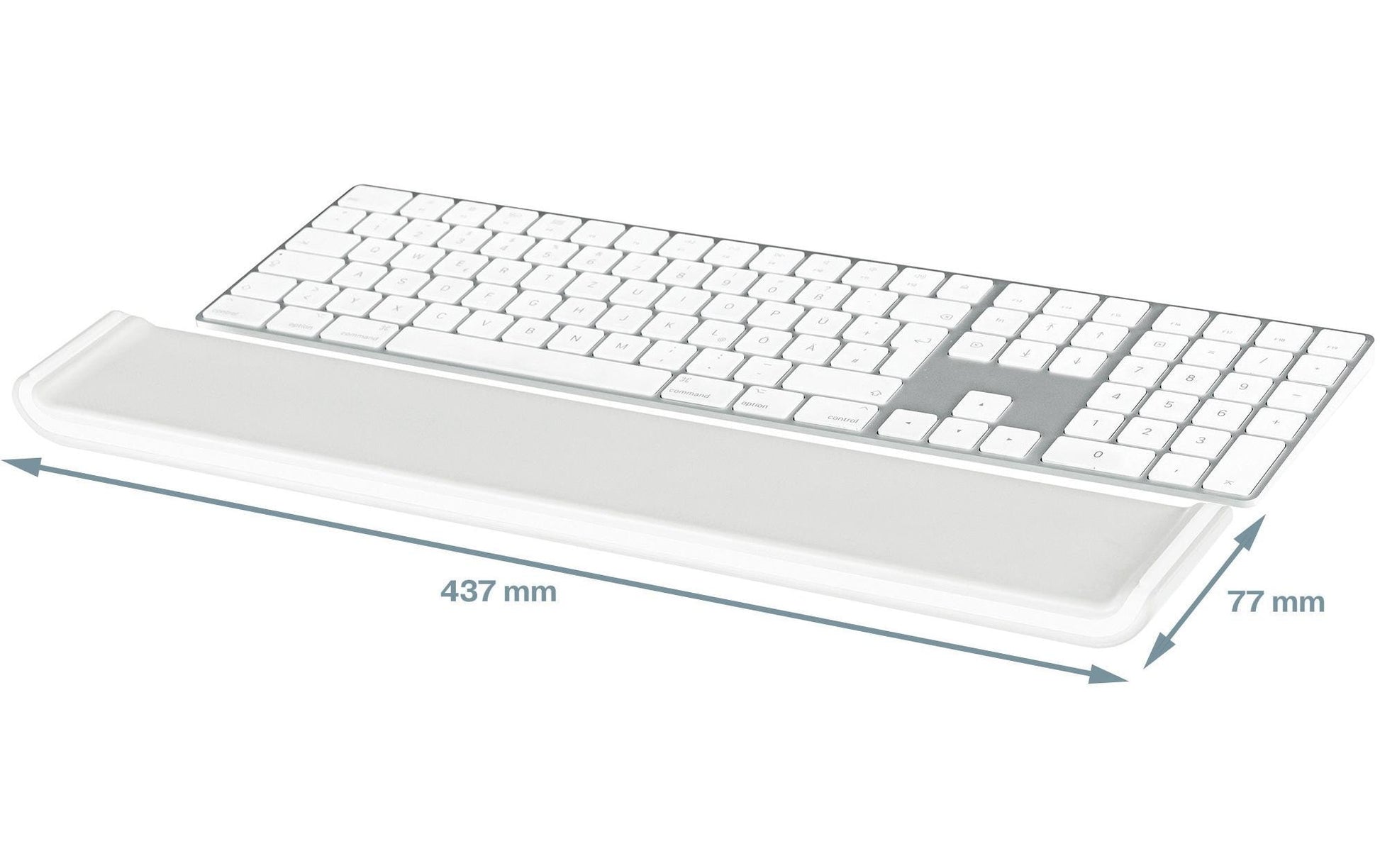 Leitz Tastatur-Handgelenkauflage – Ergo Cosy – für Tastatur – Schaumstoff – rutschfest – 437×71×22 mm – Grau