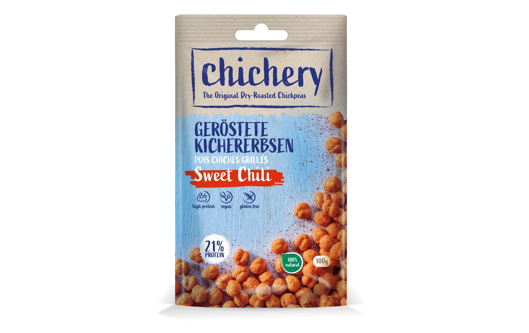 Chichery Geröstete Kichererbsen – Sweet Chili, glutenfrei – 100 g