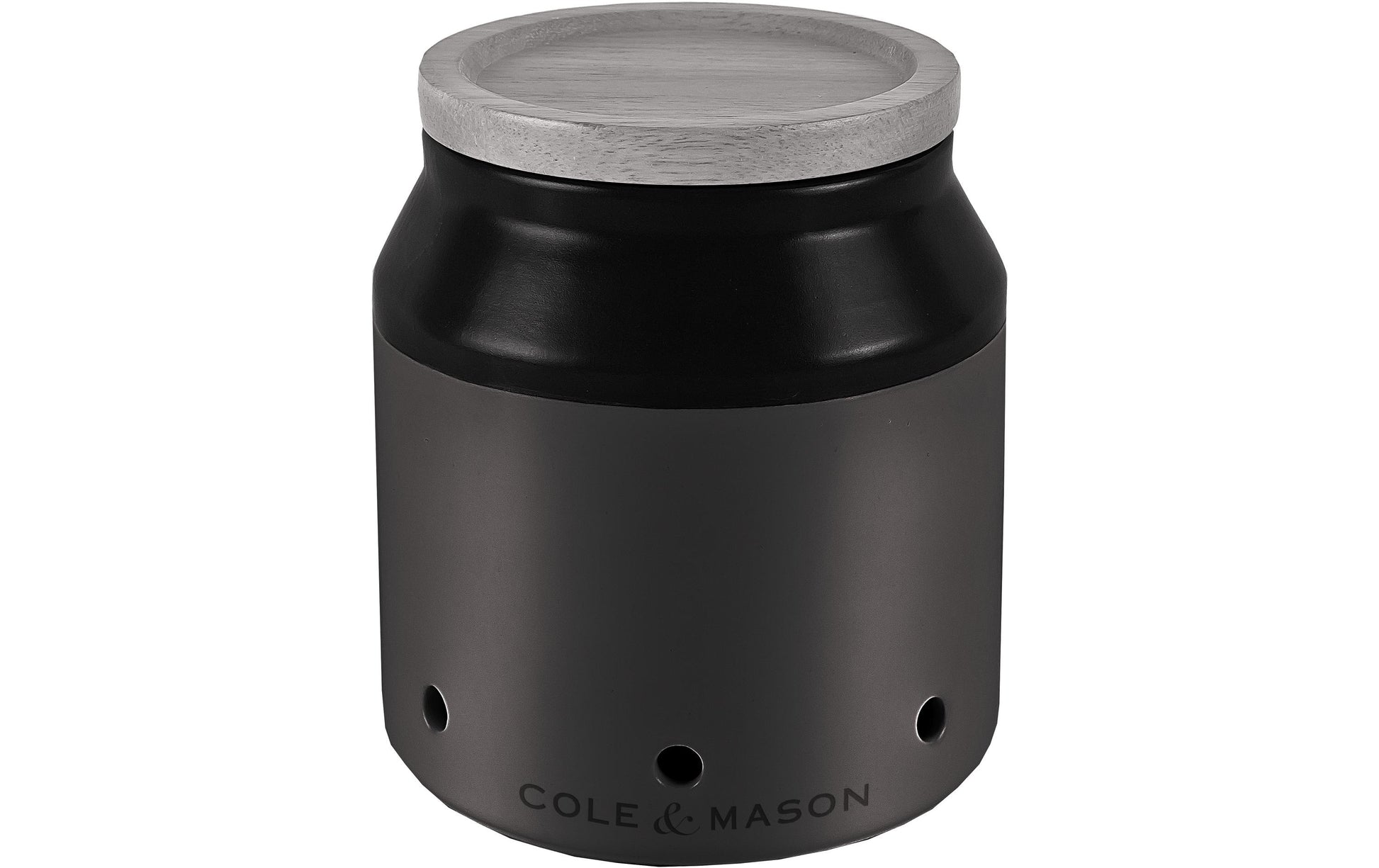 Cole & Mason Vorratsdose 860 ml, Ø 11 × 12 cm, Keramik, Schwarz