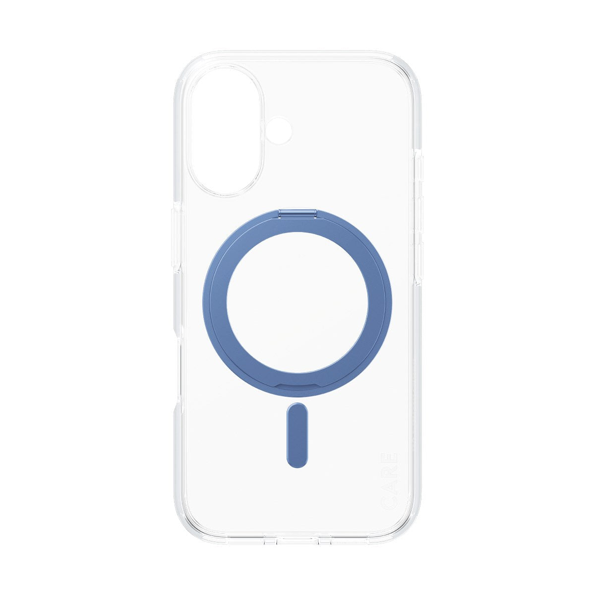 PanzerGlass CARE – Backcover – für Apple iPhone 16 – transparent/blau – MagSafe-kompatibel, mit Ständer