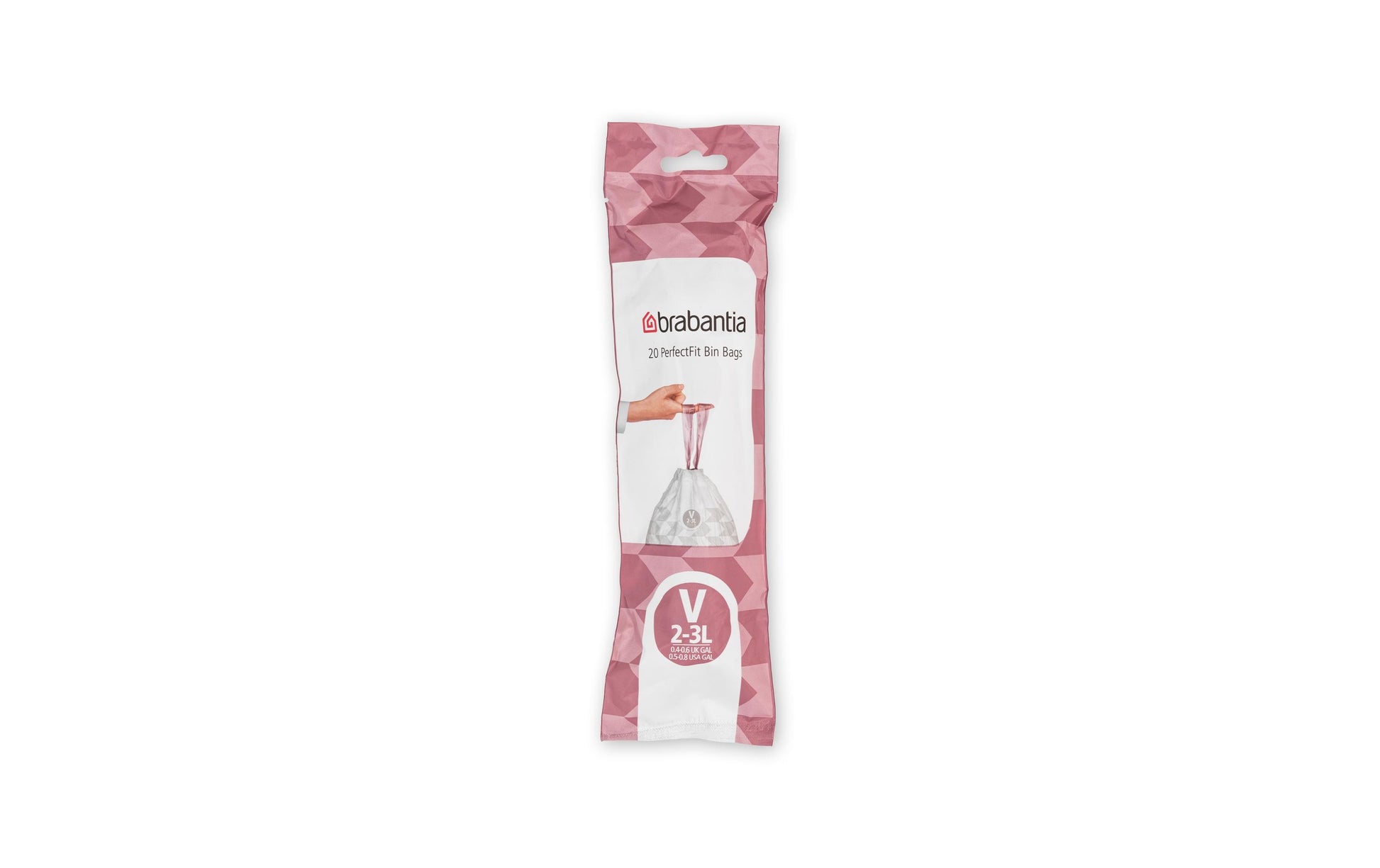 Brabantia Kehrichtsack für PerfectFit – 3 l, mit Zugband, HDPE, weiss, 235 × 290 mm, 20 Stk