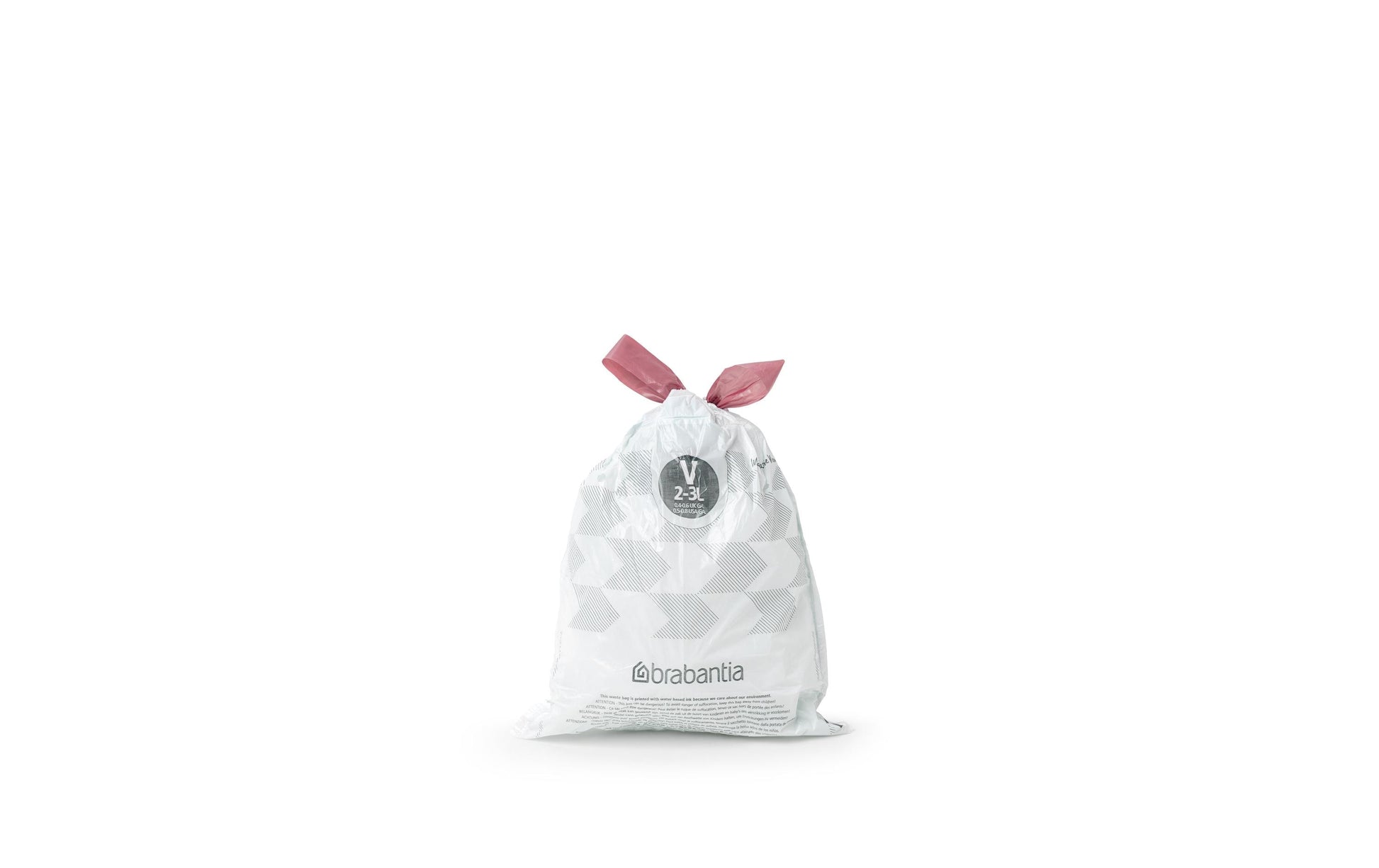 Brabantia Kehrichtsack für PerfectFit – 3 l, mit Zugband, HDPE, weiss, 235 × 290 mm, 20 Stk