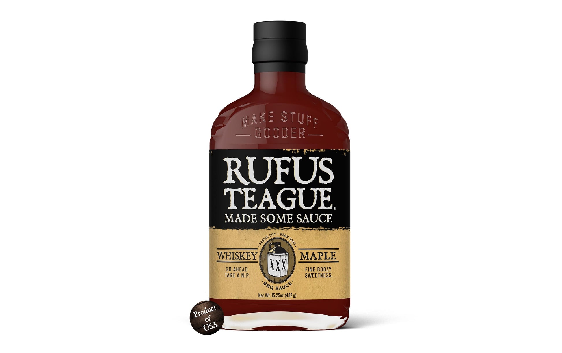 Rufus Teague BBQ-Sauce Whiskey Maple – 432 g