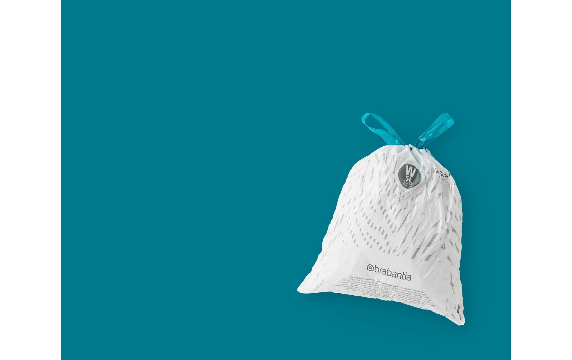 Brabantia Kehrichtsack PerfectFit für NewIcon 5 Liter – 5 l, mit Zugband, HDPE, weiss, 295 × 340 mm, 20 Stk