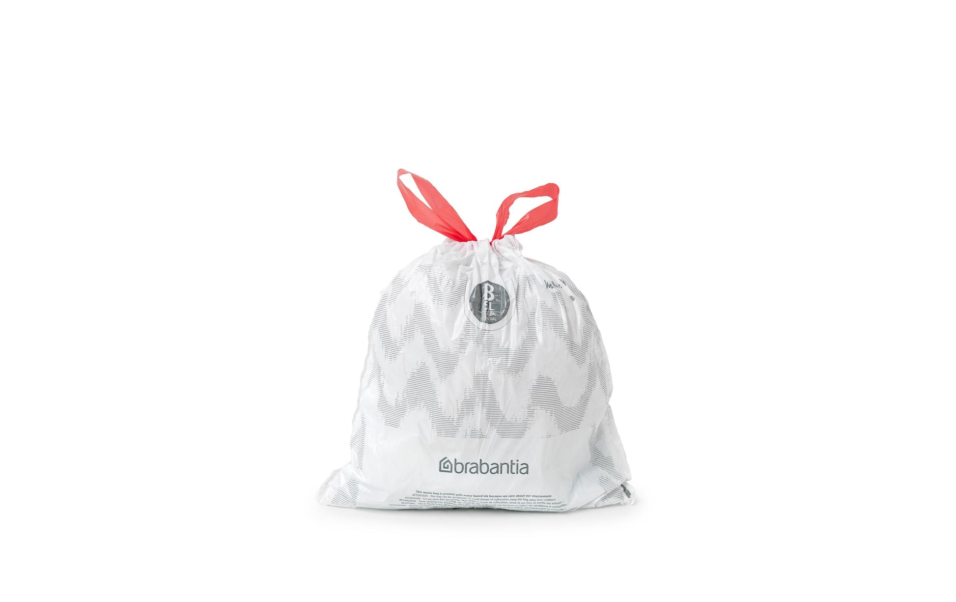 Brabantia Kehrichtsack PerfectFit für Abfallbehälter – 5 l, mit Zugband, PE, weiss, 330 × 340 × 1 mm, 20 Stk
