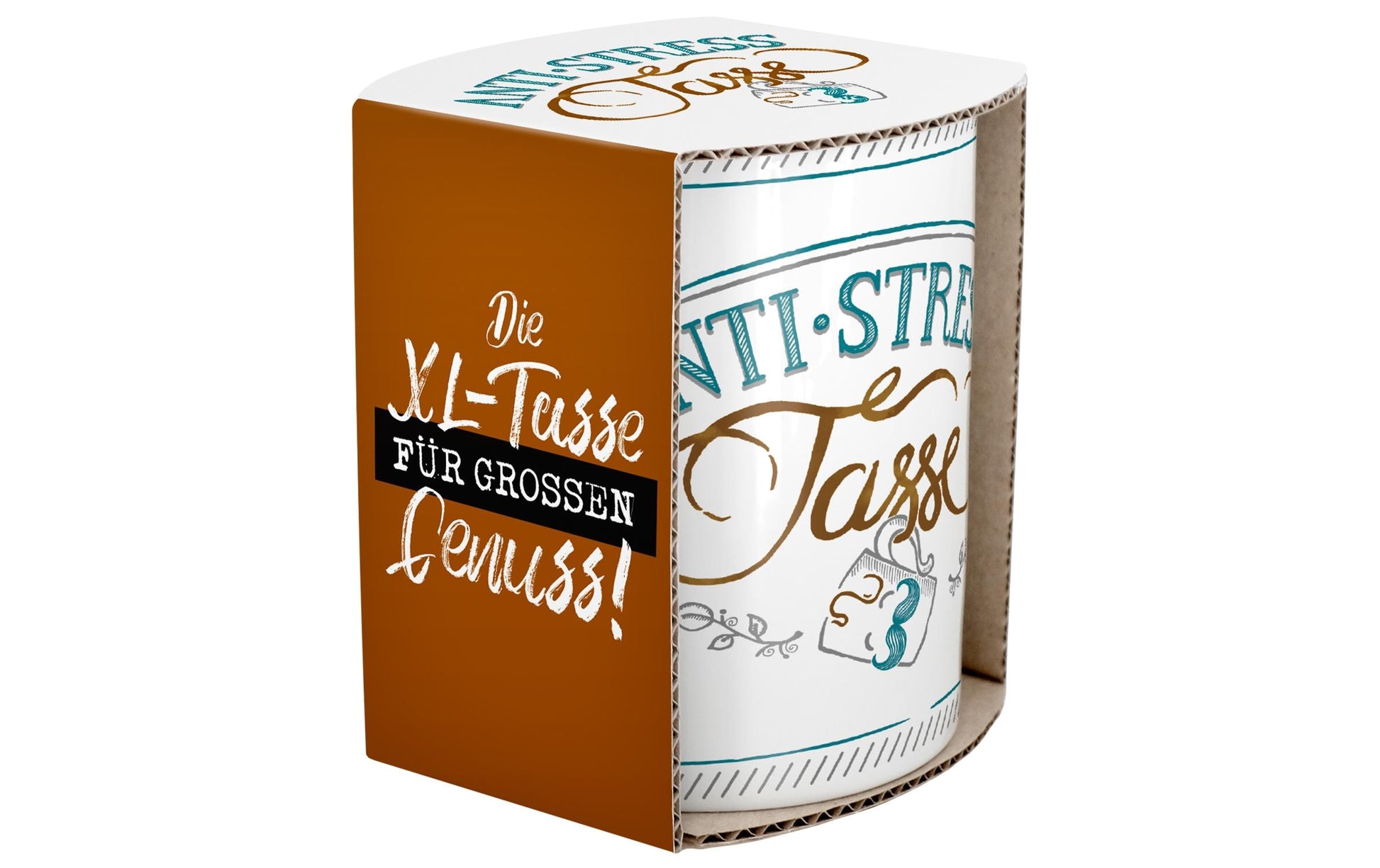 Sheepworld Anti-Stress Tasse – 600 ml, Ø 9,5 cm, Keramik, Weiss, spülmaschinenfest
