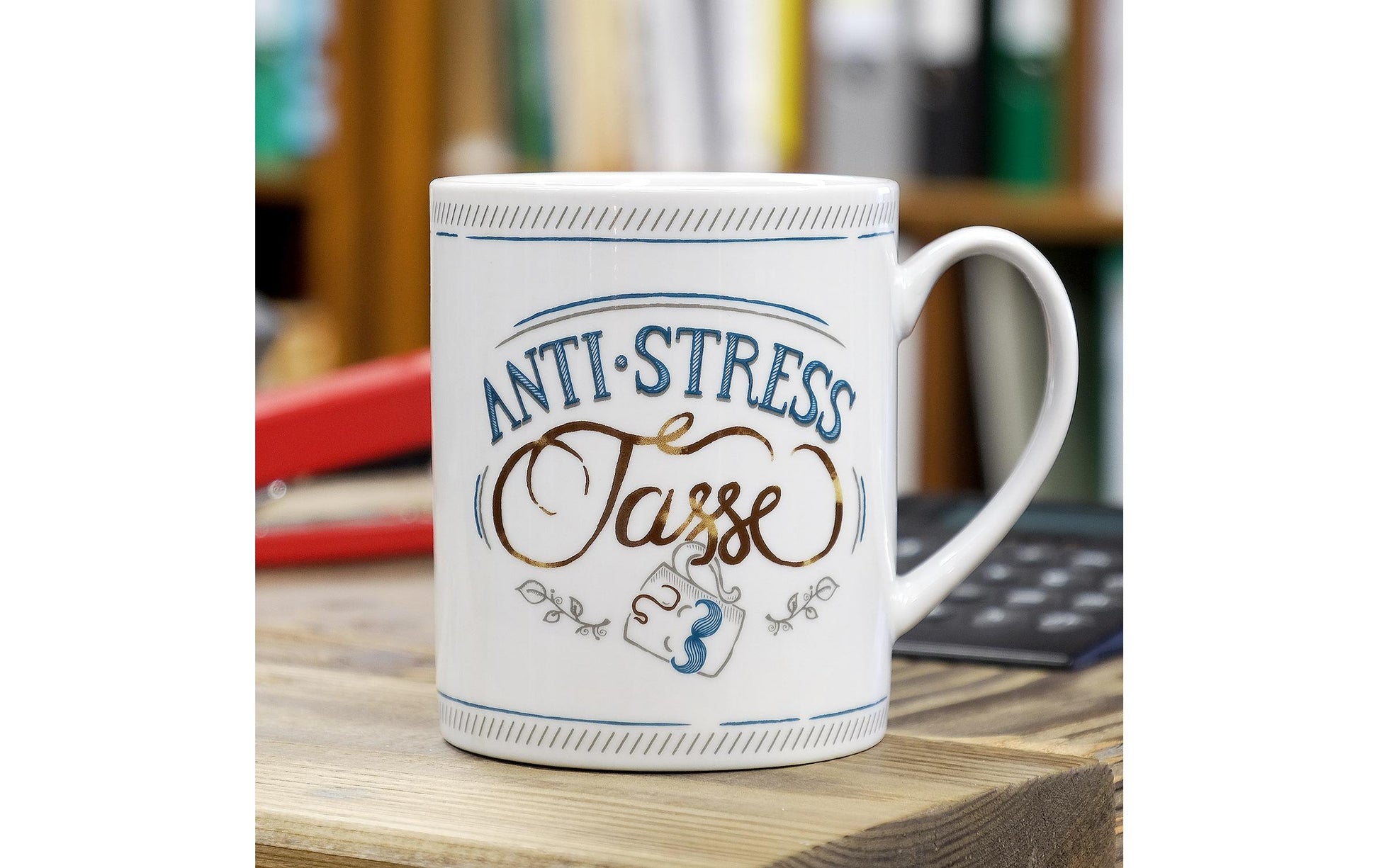 Sheepworld Anti-Stress Tasse – 600 ml, Ø 9,5 cm, Keramik, Weiss, spülmaschinenfest