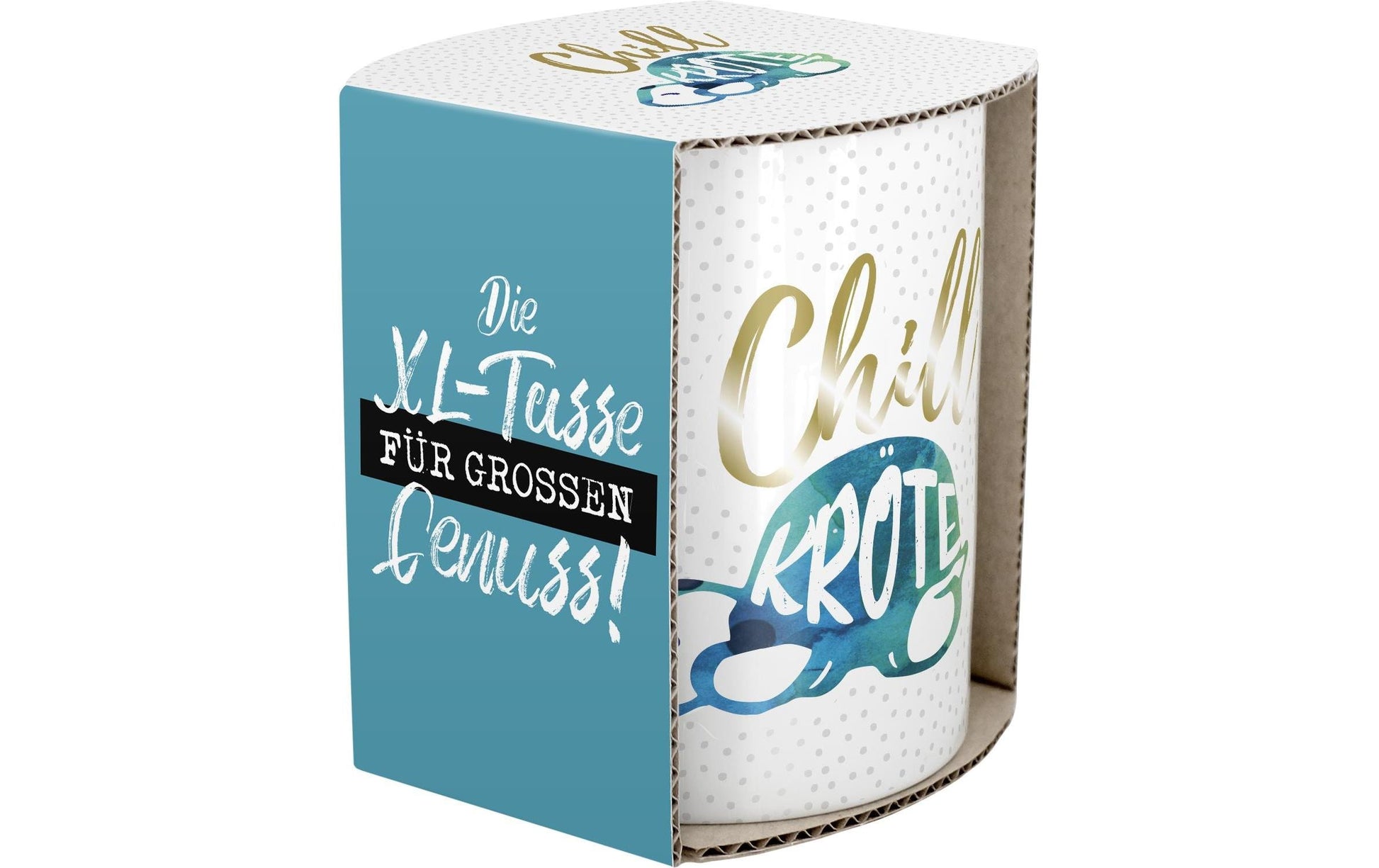 Sheepworld Tasse Chillkröte – 600 ml, Ø 9,5 cm, H 11,5 cm, Keramik, Weiss, spülmaschinenfest