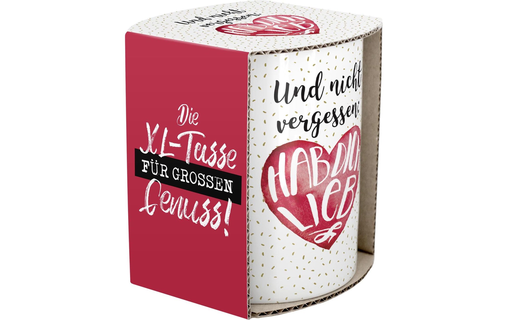 Sheepworld Tasse Und nicht vergessen – 600 ml, Ø 9,5 cm, Porzellan, Weiss, spülmaschinenfest