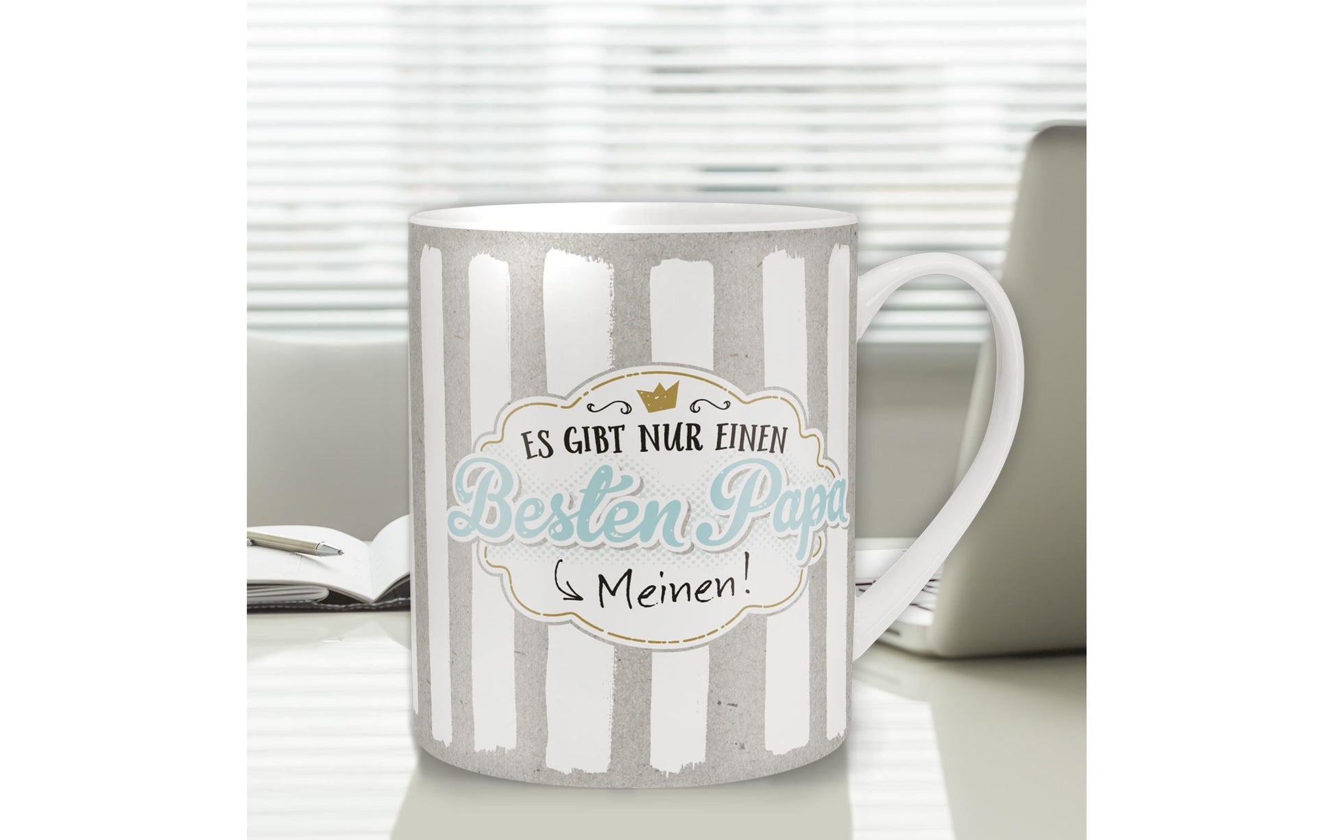 Sheepworld Tasse – 600 ml, Ø 9,5 cm, H 11,5 cm, Porzellan, Hellgrau, spülmaschinenfest