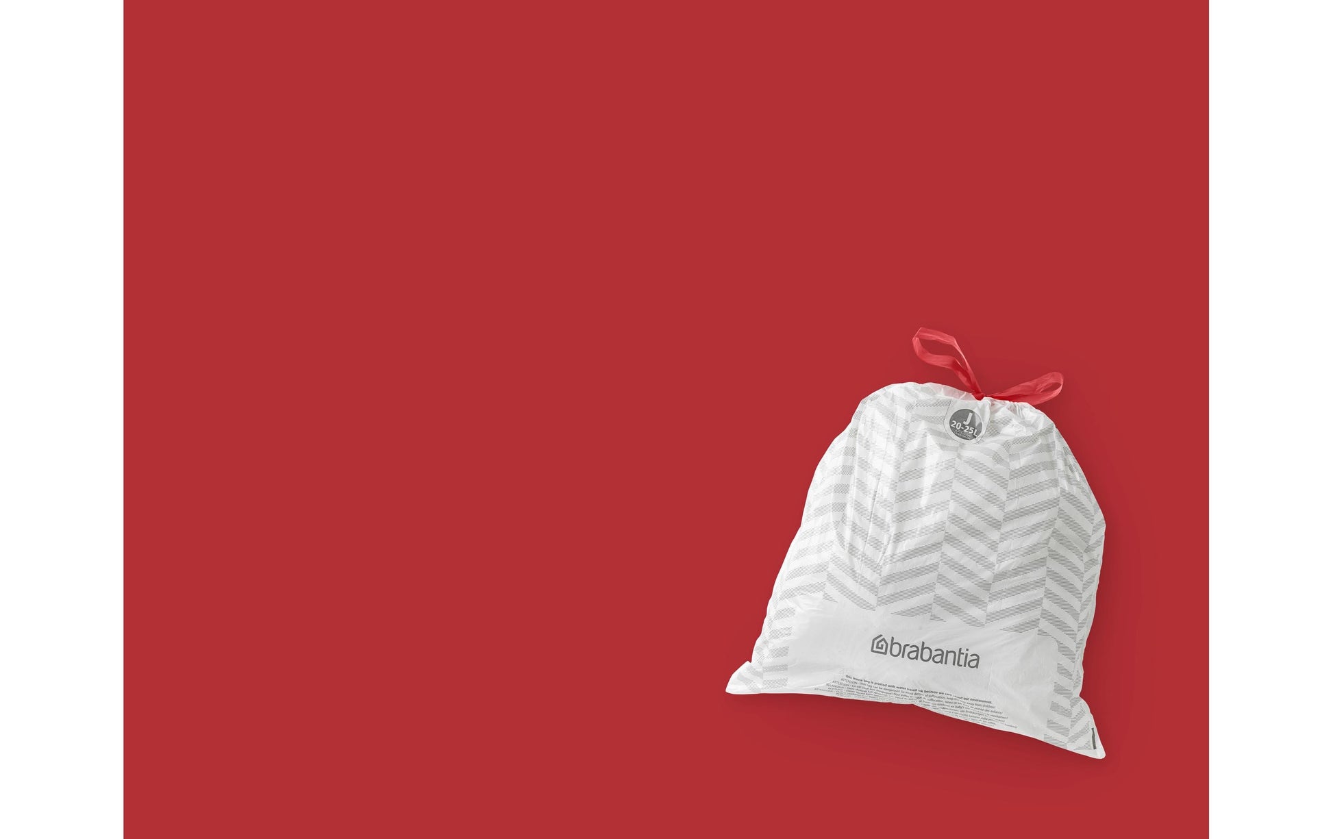 Brabantia Kehrichtsack PerfectFit – 23 l, mit Zugband, HDPE, weiss, 535 × 550 mm, 20 Stk