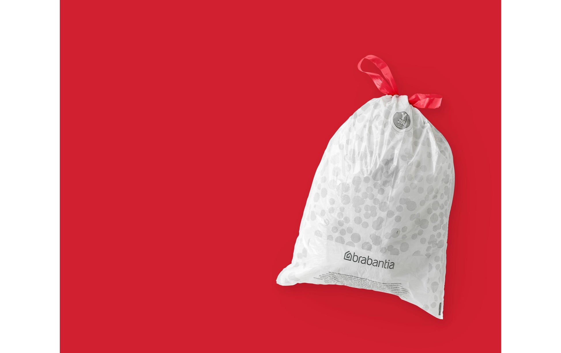 Brabantia Kehrichtsack für NewIcon 20 l – 20 l, mit Zugband, HDPE, weiss, 412 × 545 mm, 20 Stk