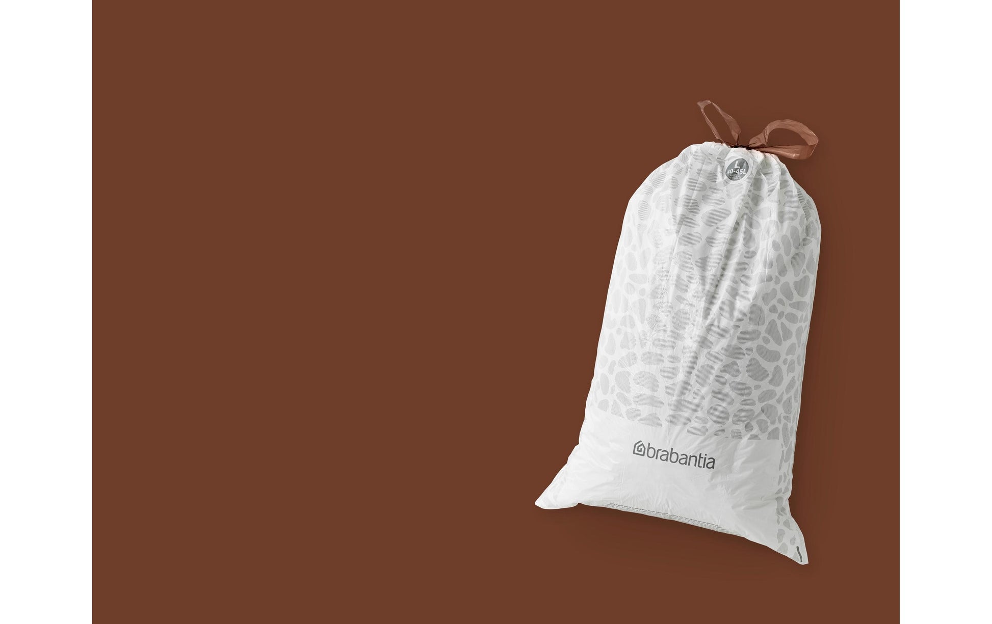 Brabantia Kehrichtsack für PerfectFit – 45 l, mit Zugband, PE, weiss, 1000 µm, 520 × 810 × 1 mm, 10 Stk