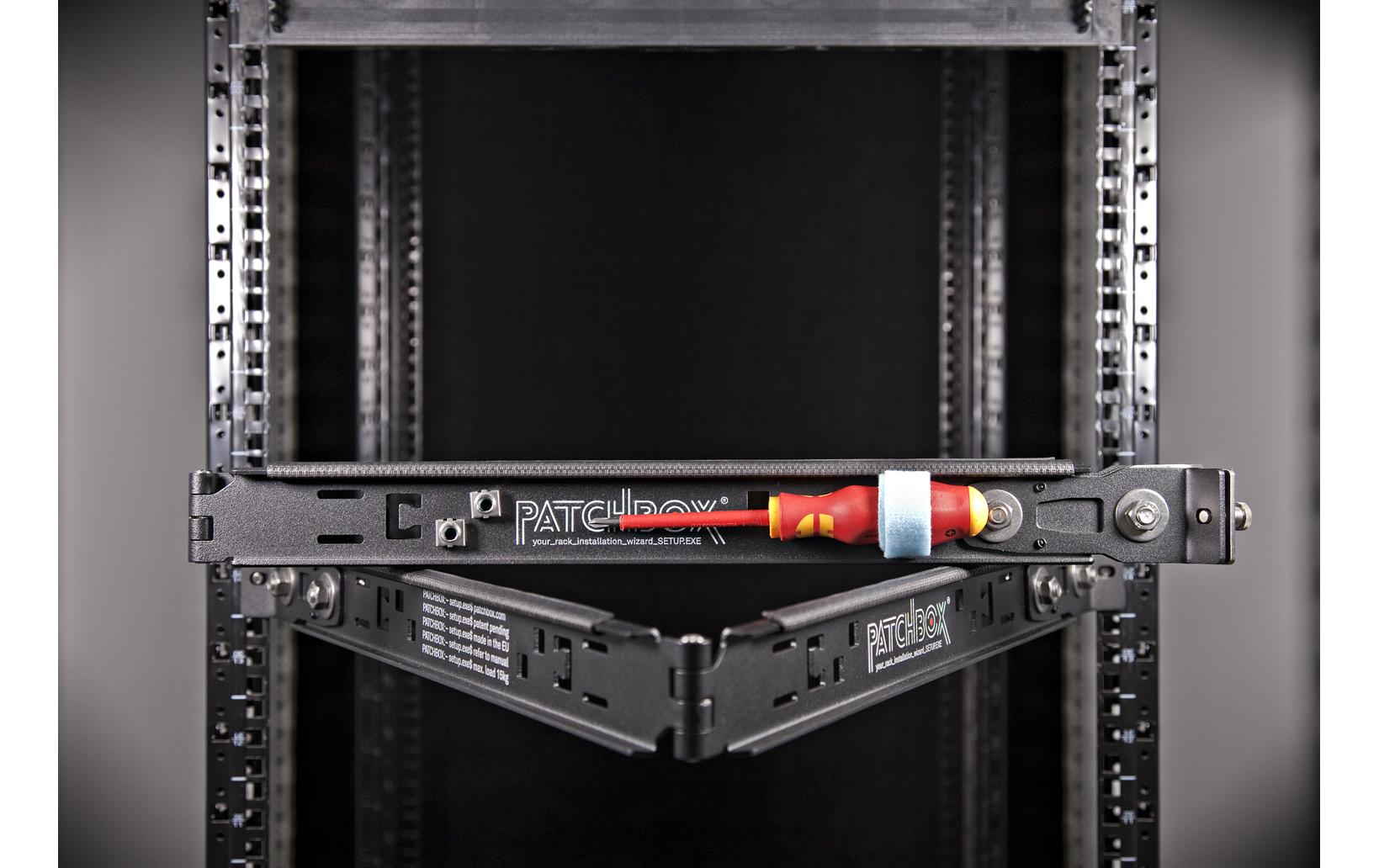 PATCHBOX Setup.exe – Installationswerkzeug – 19" Rack, 1U, bis 50 kg, Schwarz