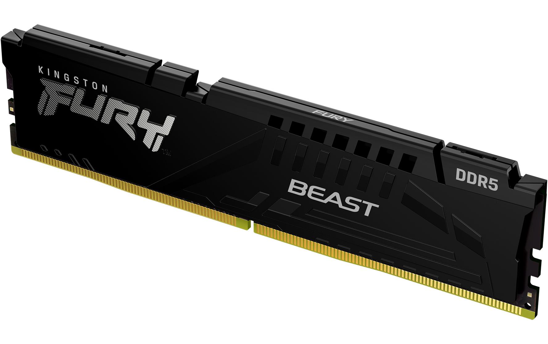 Kingston Technology Kingston – Arbeitsspeicher – FURY Beast – 32 GB DDR5 6000 MT/s CL36, 288-pin DIMM, EXPO, Schwarz