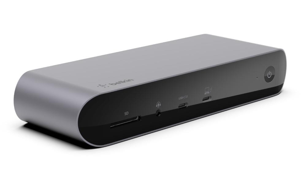 Belkin Dock Pro Dockingstation – Thunderbolt 4, 2× HDMI, 4× USB-A, 1× USB-C, 90 W PD, GbE, SD, TB4 × 2