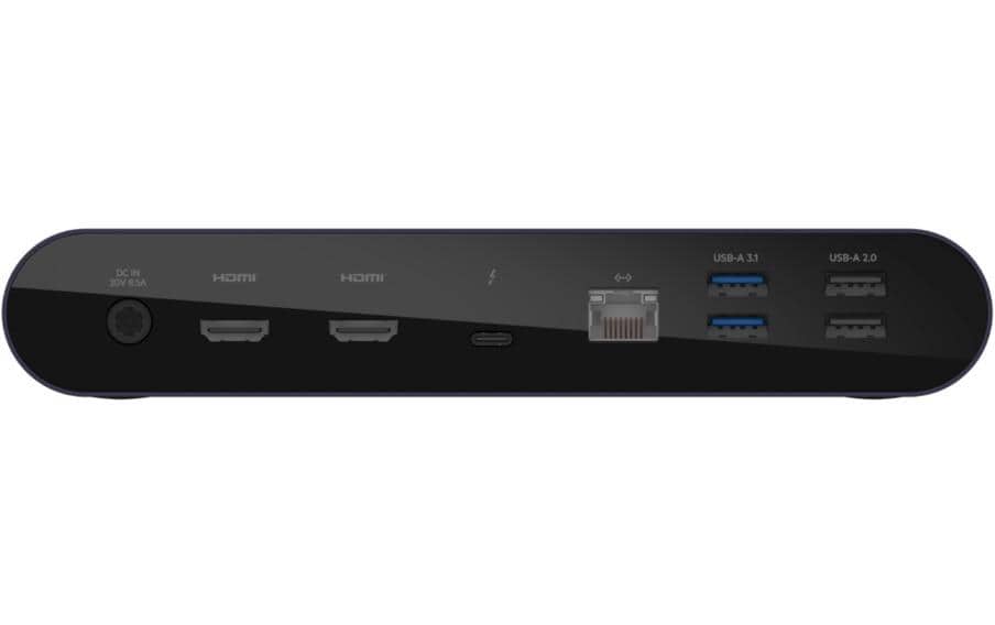 Belkin Dock Pro Dockingstation – Thunderbolt 4, 2× HDMI, 4× USB-A, 1× USB-C, 90 W PD, GbE, SD, TB4 × 2