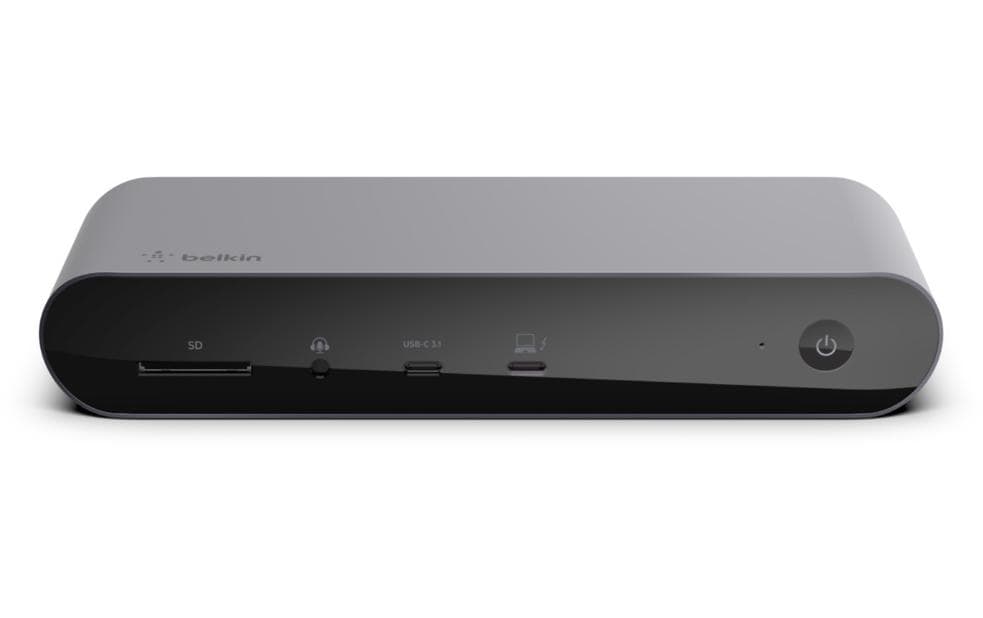 Belkin Dock Pro Dockingstation – Thunderbolt 4, 2× HDMI, 4× USB-A, 1× USB-C, 90 W PD, GbE, SD, TB4 × 2