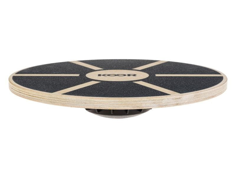 KOOR Rundes Balance Board, F01580, Ø40,0 cm × 8,5 cm, Holz, Schwarz, max. Nutzergewicht 110 kg – 1 Stück