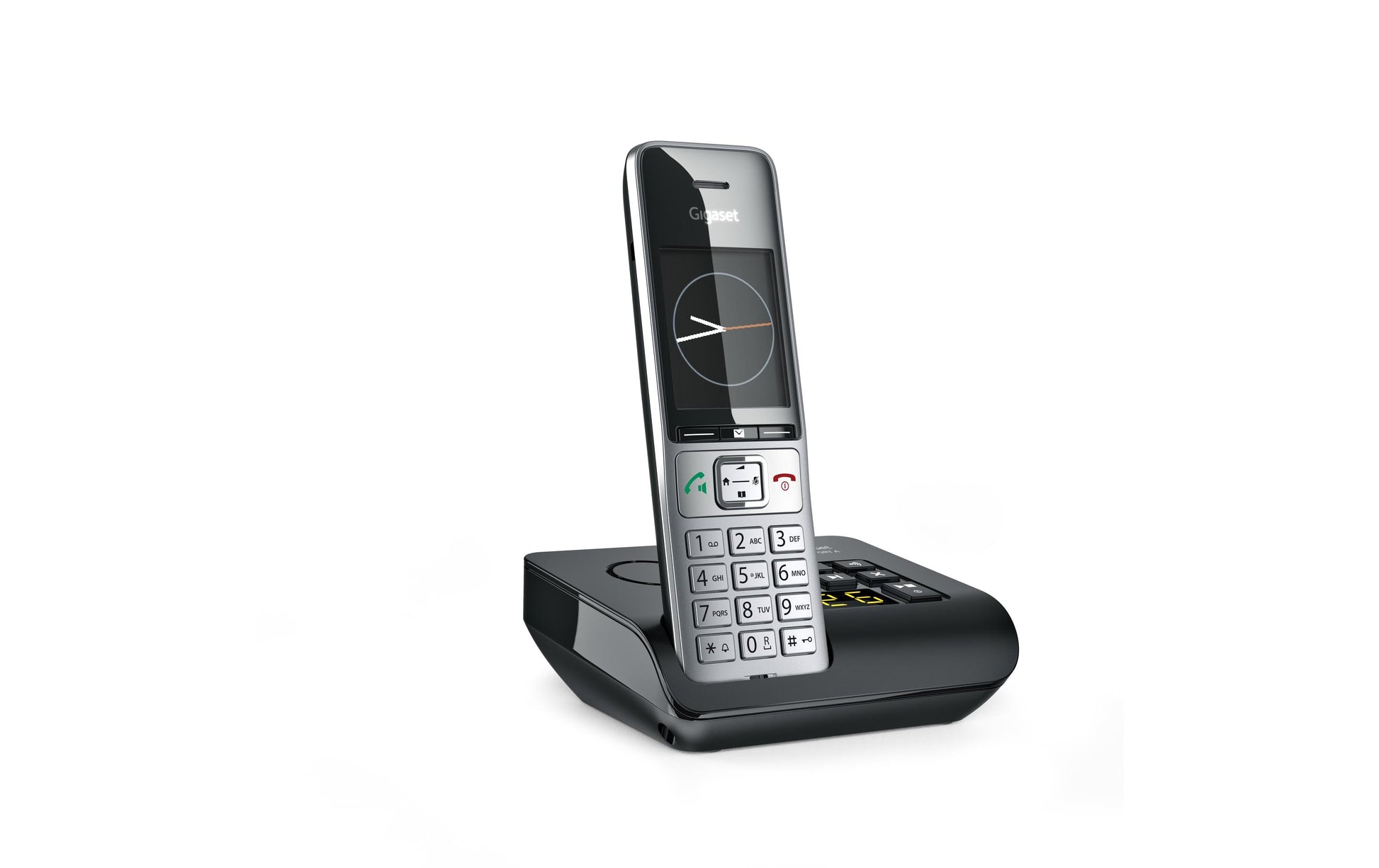 Gigaset Comfort 500A – DECT-Telefon mit Basis, 2,2", mit Anrufbeantworter, Freisprechen, silber