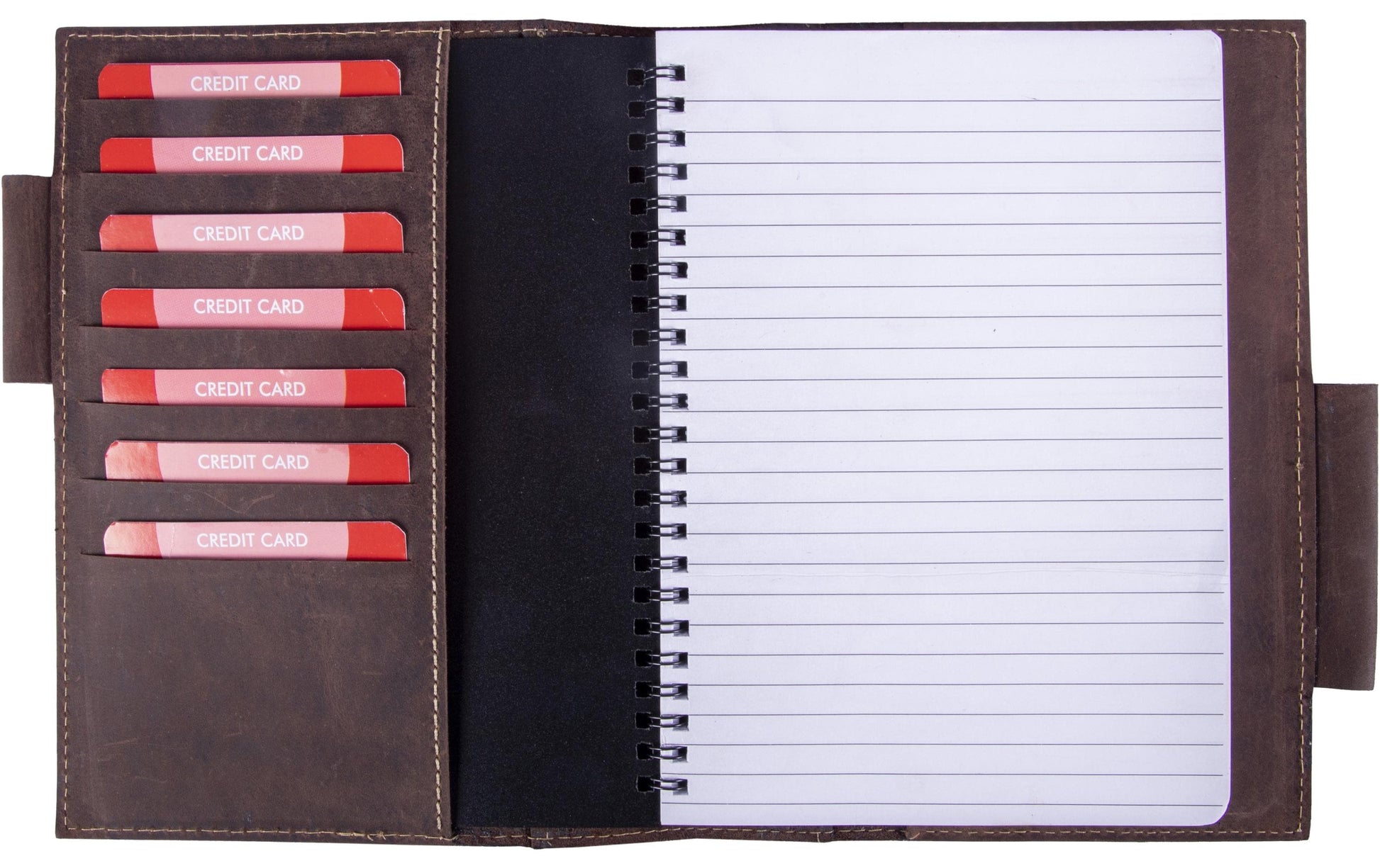 Alpenleder Notizbuch, A5, liniert, Spiralbindung – braun
